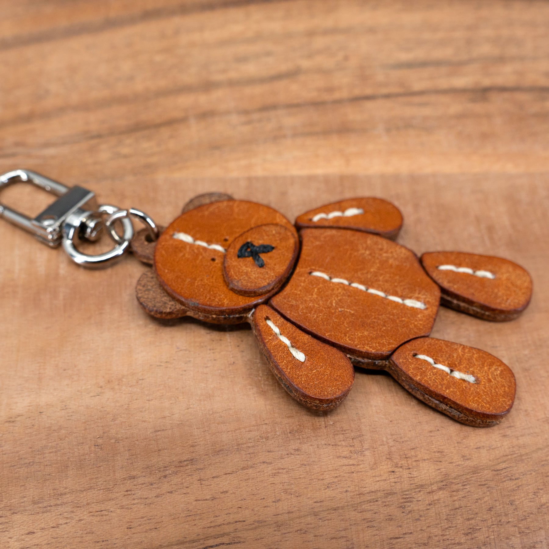 Gomil - Leather Bear Charm – Handcrafted Keychain &amp; Bag Charm