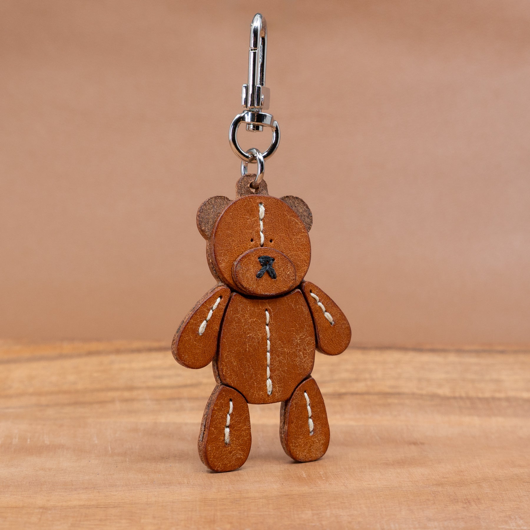 Gomil - Leather Bear Charm – Handcrafted Keychain &amp; Bag Charm