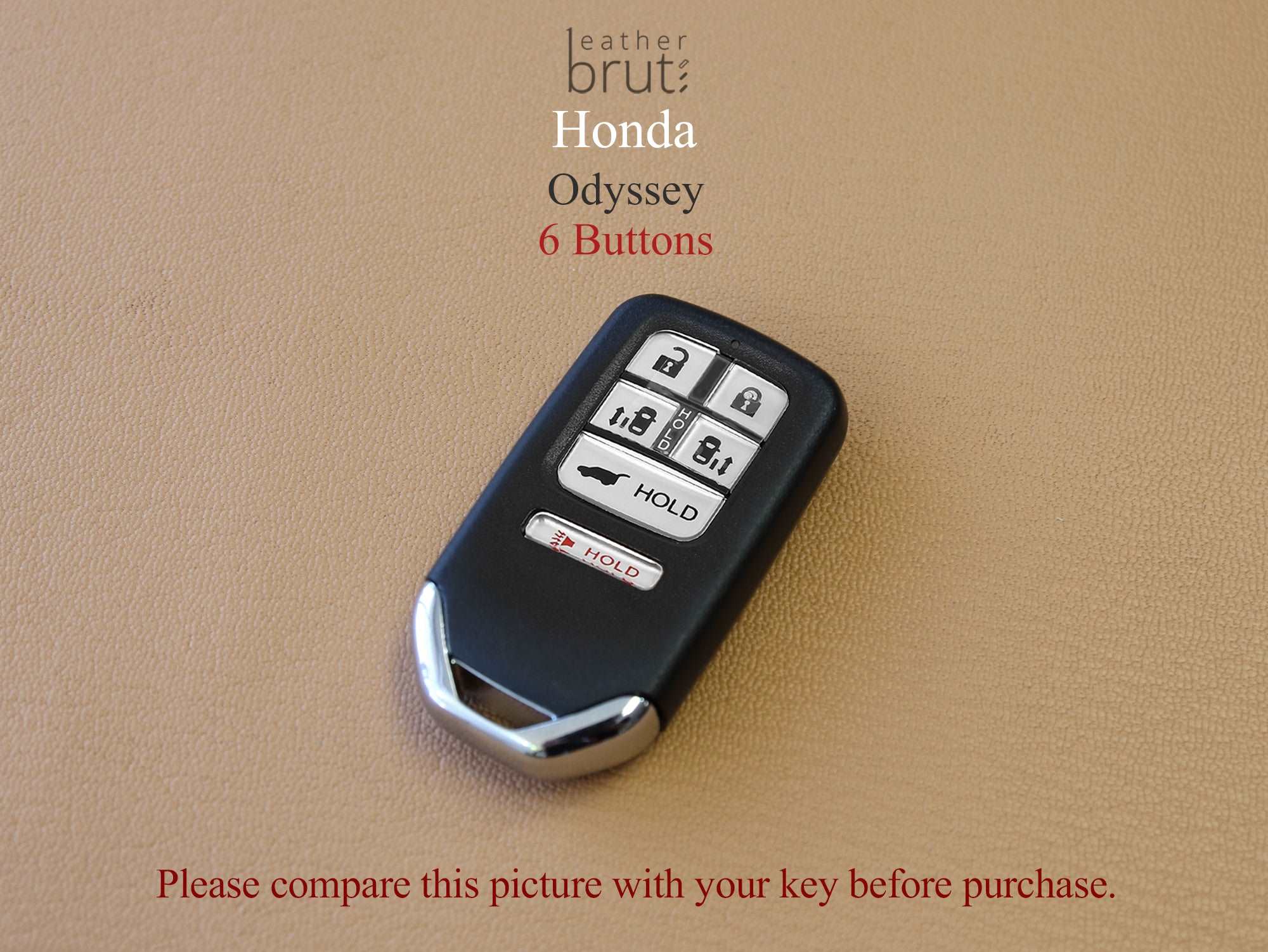 Honda [1-6] Key Fob Leather Case - Odyssey