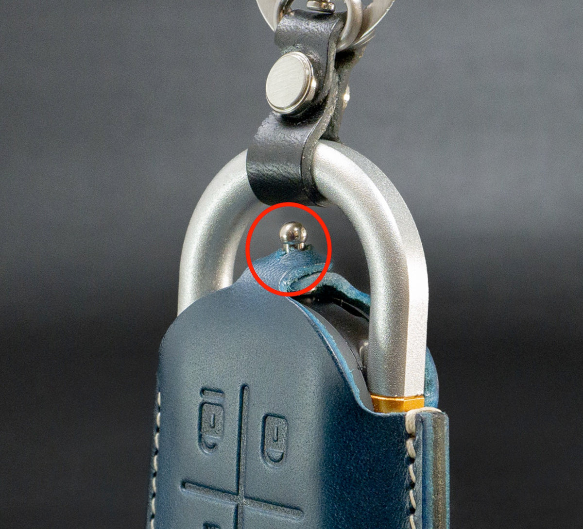 Replacement hardware for leather key case, size reference