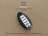 Infiniti [1-5] Key Cover Leather Case for Infiniti - JX35 QX60 QX80 Q50 - Italian Veg-tanned Leather - 5 Buttons