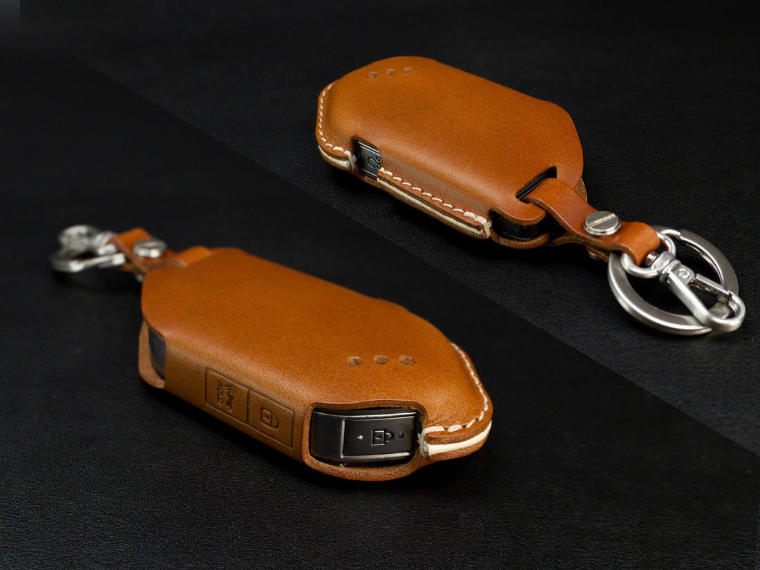 KIA [5] Key Fob Cover - Telluride - Handcrafted in USA - Italian Veg-Tanned Leather