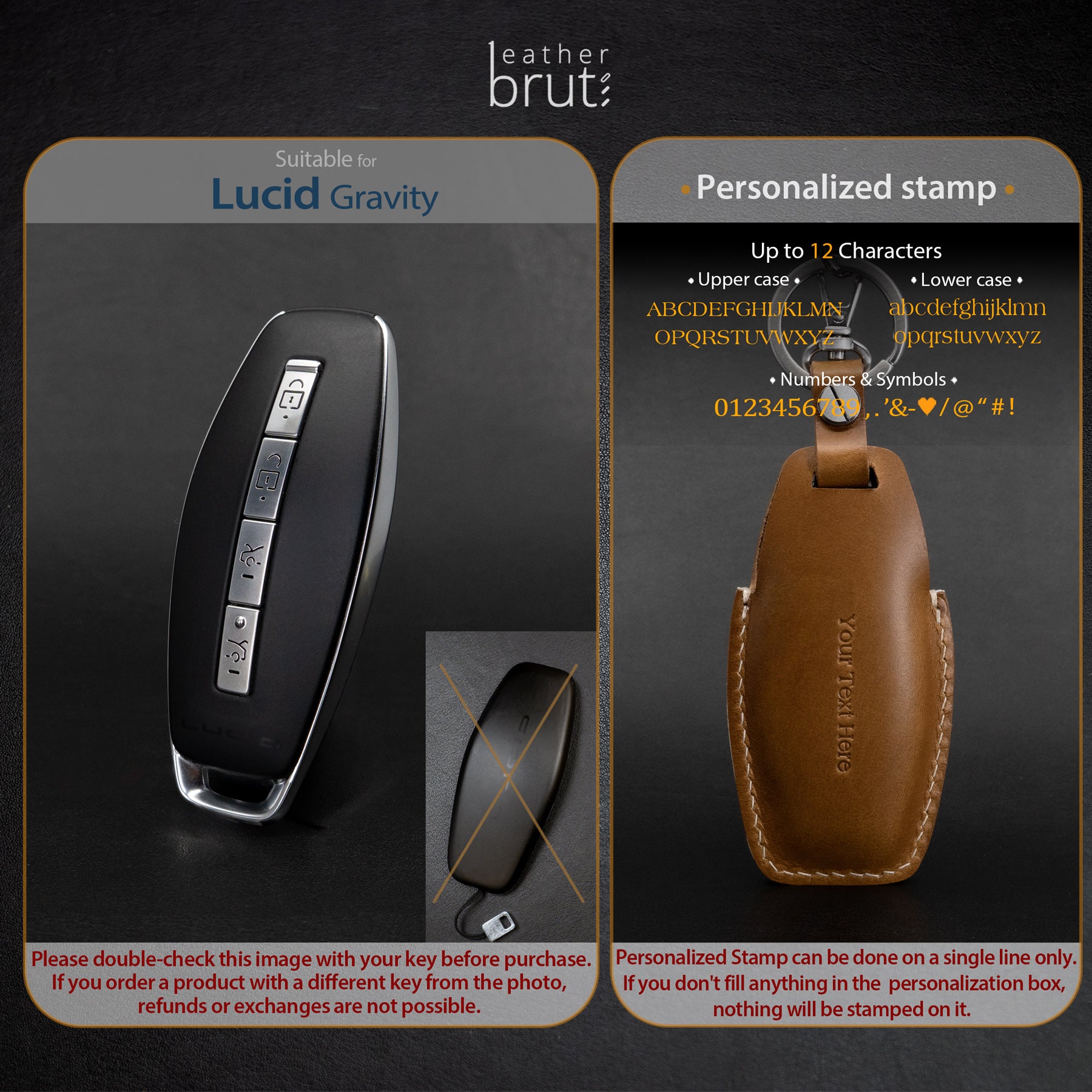Key Fob Cover for Lucid Gravity (2025+) - Handcrafted in USA
