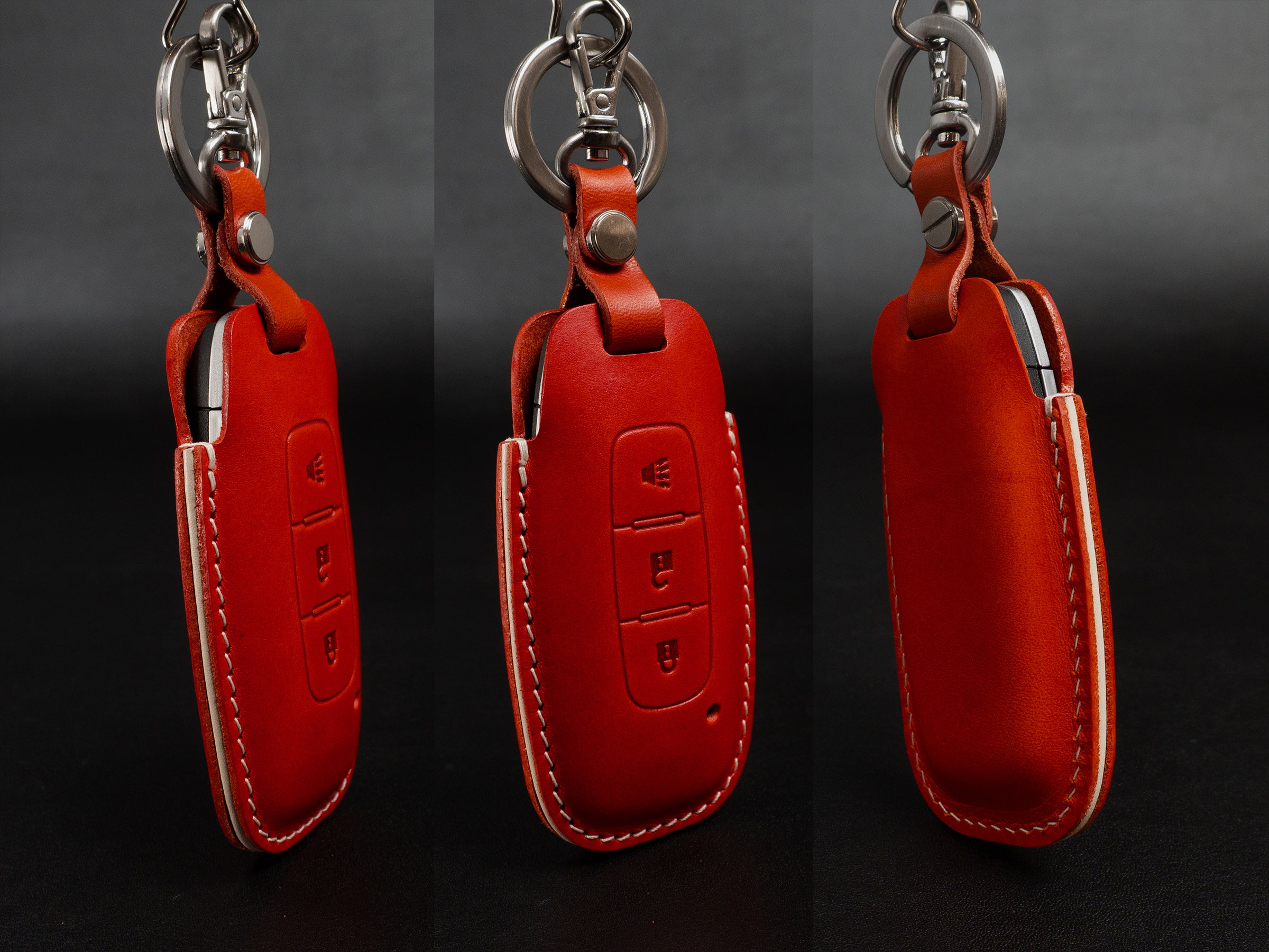 Nissan [2] Key Fob Case - Premium Italian Veg-Tanned Leather - Handcrafted in USA