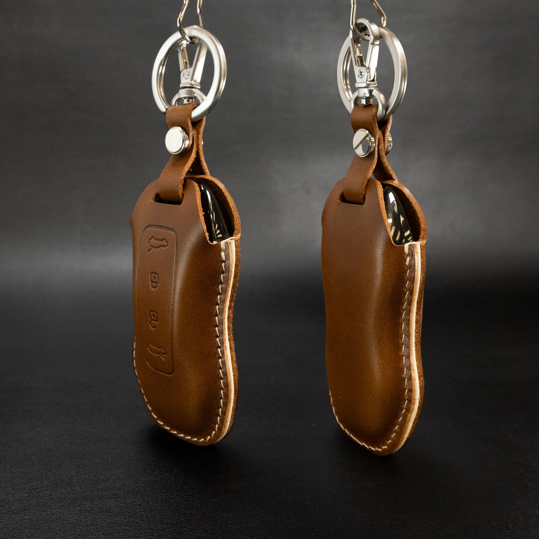 Leather Key Fob Cover for Porsche [04] Macan EV