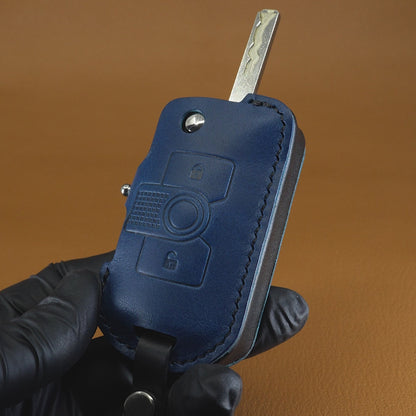 INEOS Grenadier Leather Key Case - Navy/Black
