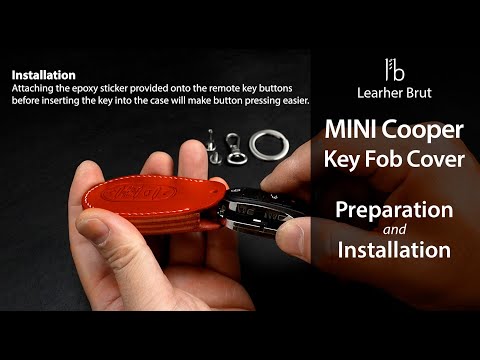 MINI Cooper Series [1-V2] Leather Key Fob Cover - RED