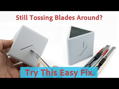 3D Printed Blade Breaker &amp; Disposal Tool – Fits 30°, 60°, Utility Blades Cutter