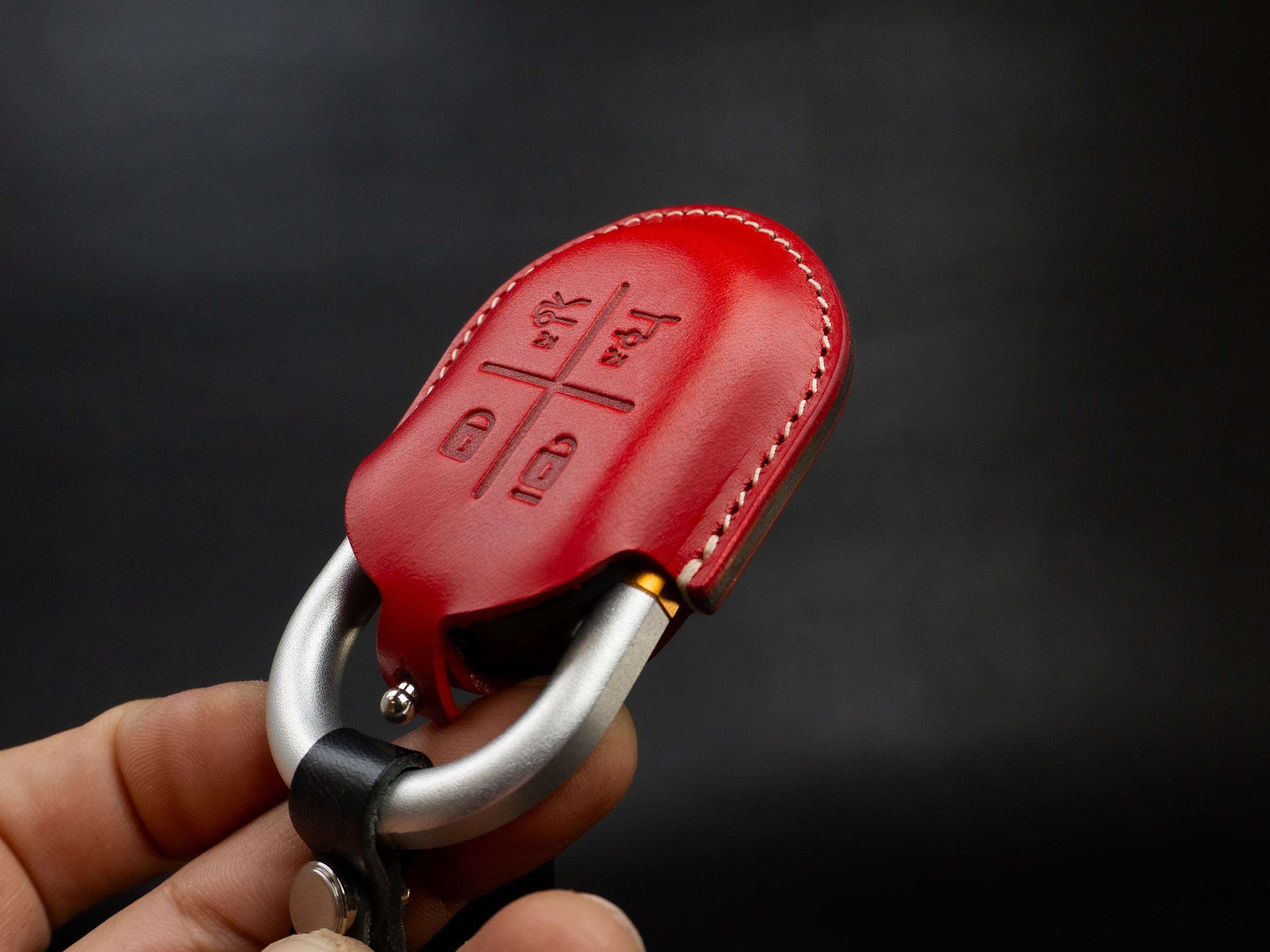 Rivian Series [1V2] Key Fob Cover - R1S R1T - Premium Veg-Tanned Leather - Handcrafted in USA