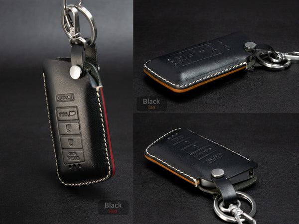 Acura [4-V2] Series Leather Key Fob  Case - MDX RDX TLX IL TSX ZDX Integra - Handcrafted in USA - Personalized Stamp