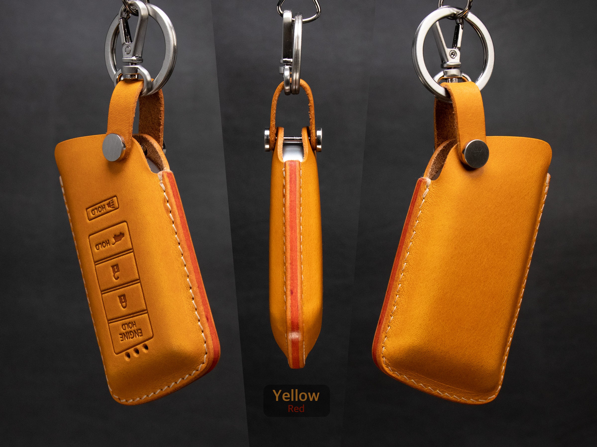 Acura [4-V2] Series Leather Key Fob  Case - MDX RDX TLX IL TSX ZDX Integra - Handcrafted in USA - Personalized Stamp