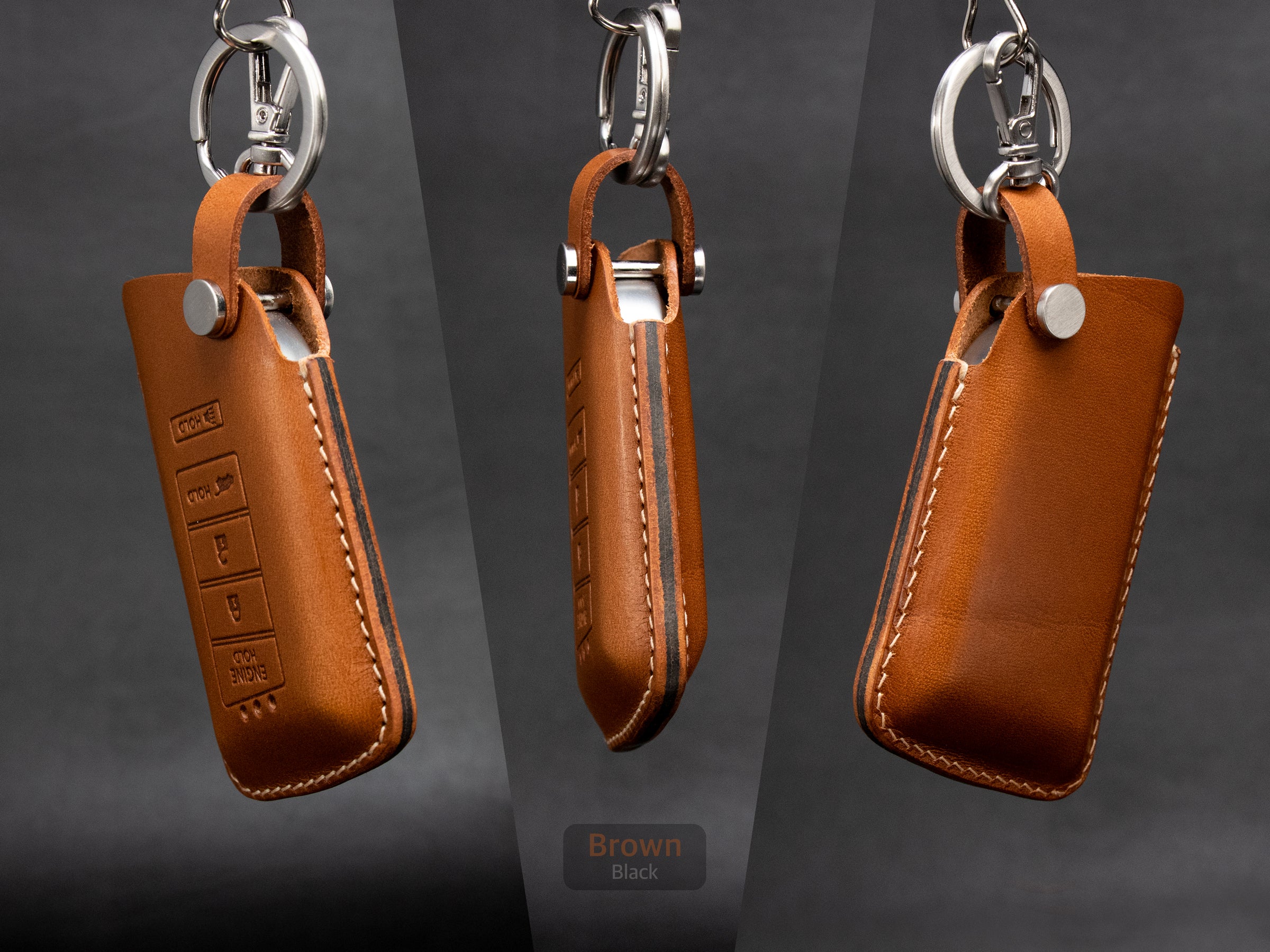 Acura [4-V2] Series Leather Key Fob  Case - MDX RDX TLX IL TSX ZDX Integra - Handcrafted in USA - Personalized Stamp
