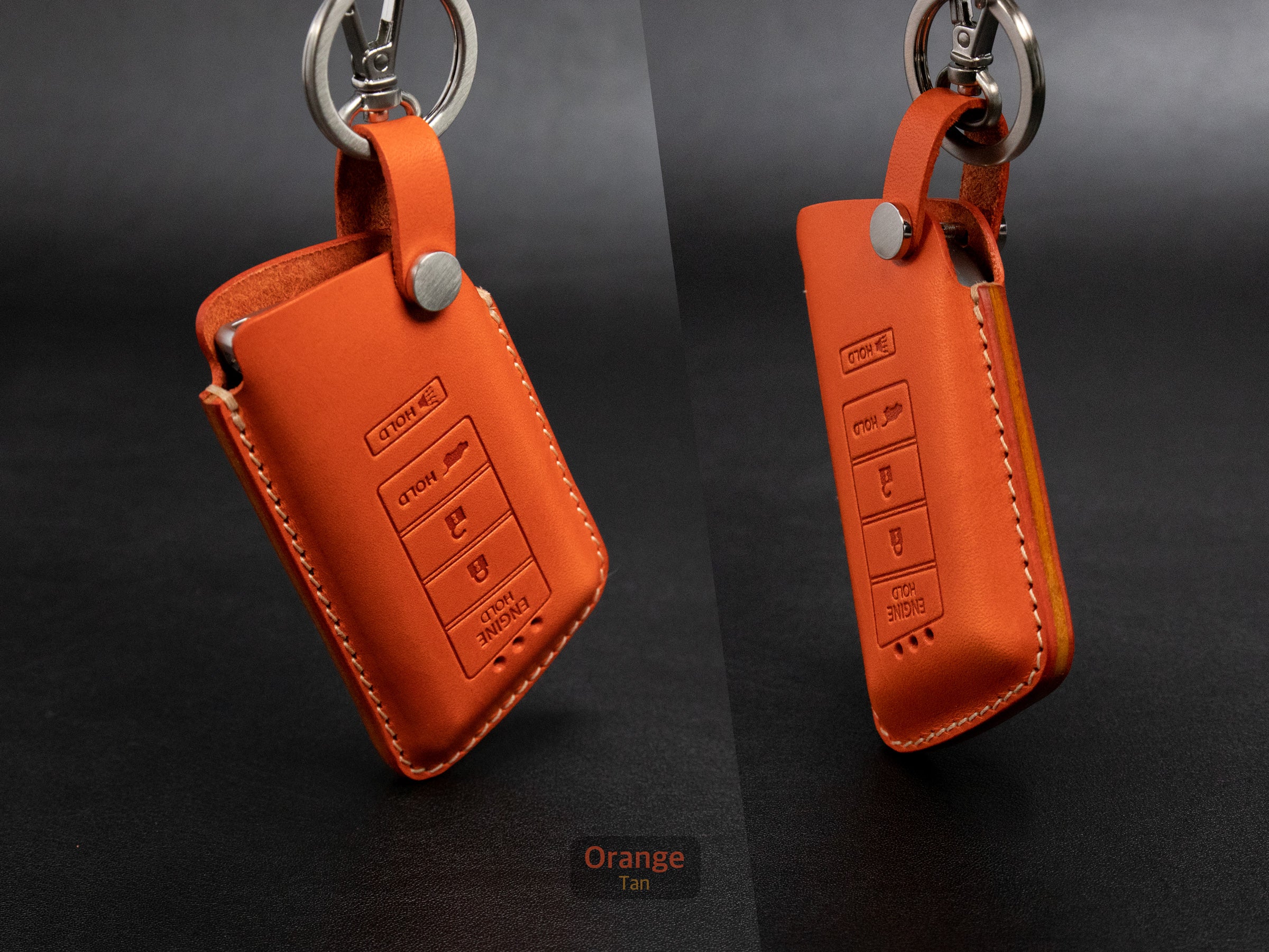 Acura [4-V2] Series Leather Key Fob  Case - MDX RDX TLX IL TSX ZDX Integra - Handcrafted in USA - Personalized Stamp