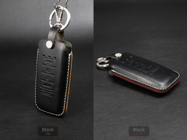 Acura [2-V2] Series Leather Key Fob  Case - TLX RLX CDX5 RDX MDX - Handcrafted in USA - Personalized Stamp