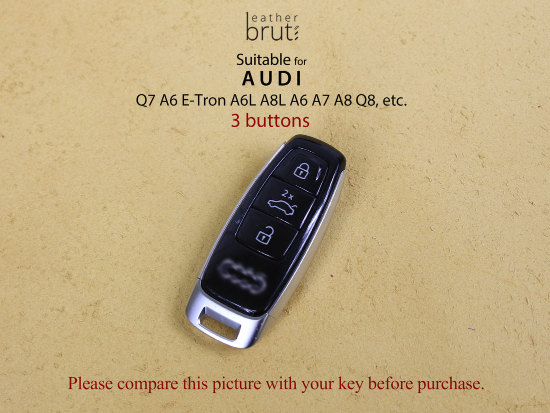 Audi Series [4] Leather Case for Audi Q7, A6, E-Tron, A6L, A8L, A6, A7, A8, Q8 - Italian Veg-Tanned Leather
