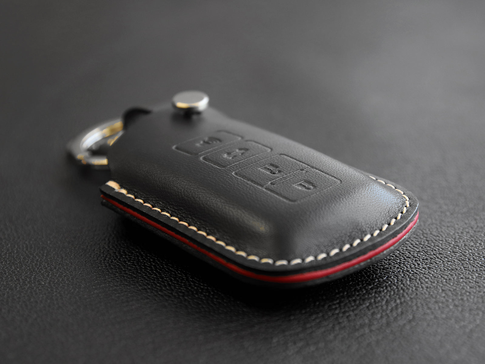 Toyota Series [2] Leather Key Case for - Camry / Highlander / RAV4 / Avalon, 4 Buttons Cover -Italian Leather