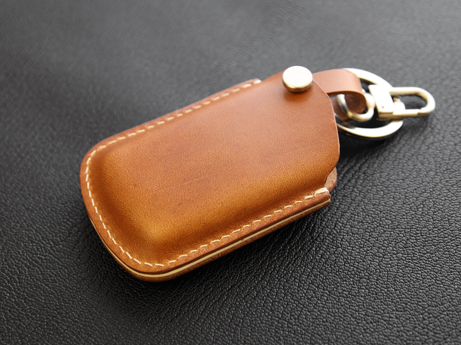 Toyota Series [2] Leather Key Case for - Camry / Highlander / RAV4 / Avalon, 4 Buttons Cover -Italian Leather