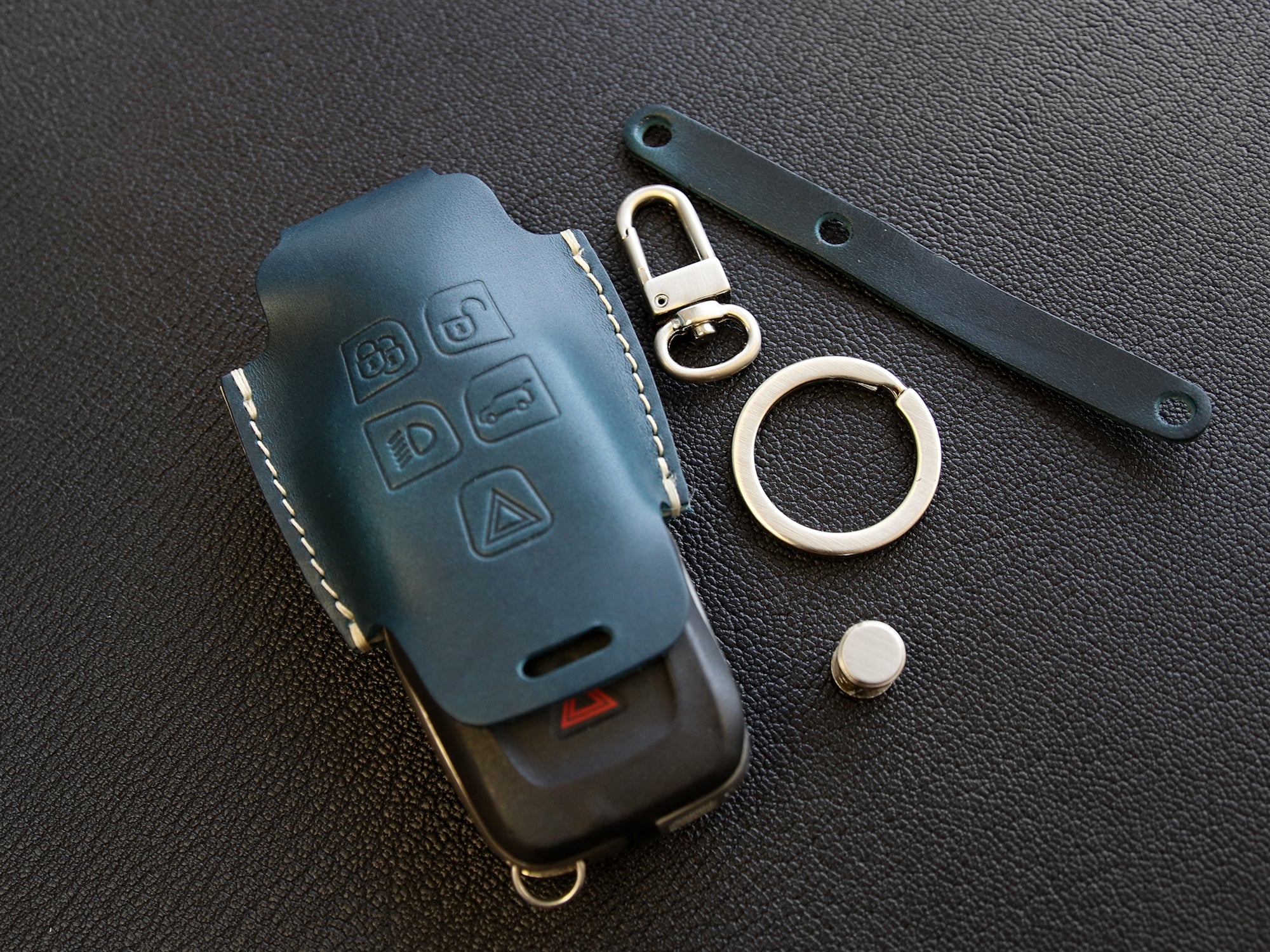 Land Rover Series [3] Leather Key Fob Cover - Range Rover Sport, Discovery 4 - Italian Veg-Tanned Leather