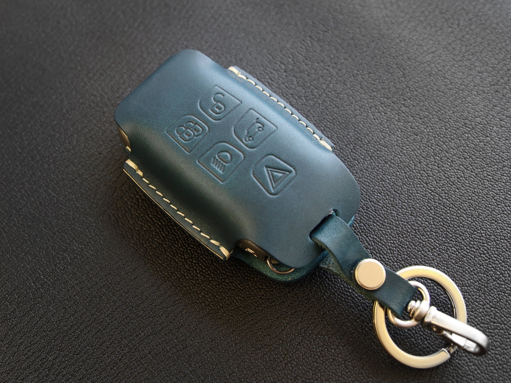 Land Rover Series [3] Leather Key Fob Cover - Range Rover Sport, Discovery 4 - Italian Veg-Tanned Leather