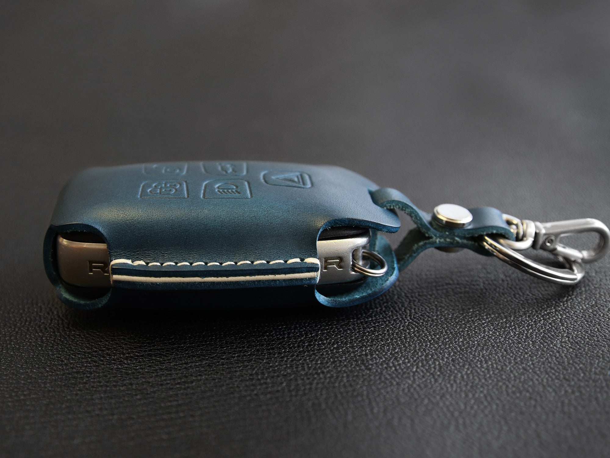Land Rover Series [3] Leather Key Fob Cover - Range Rover Sport, Discovery 4 - Italian Veg-Tanned Leather