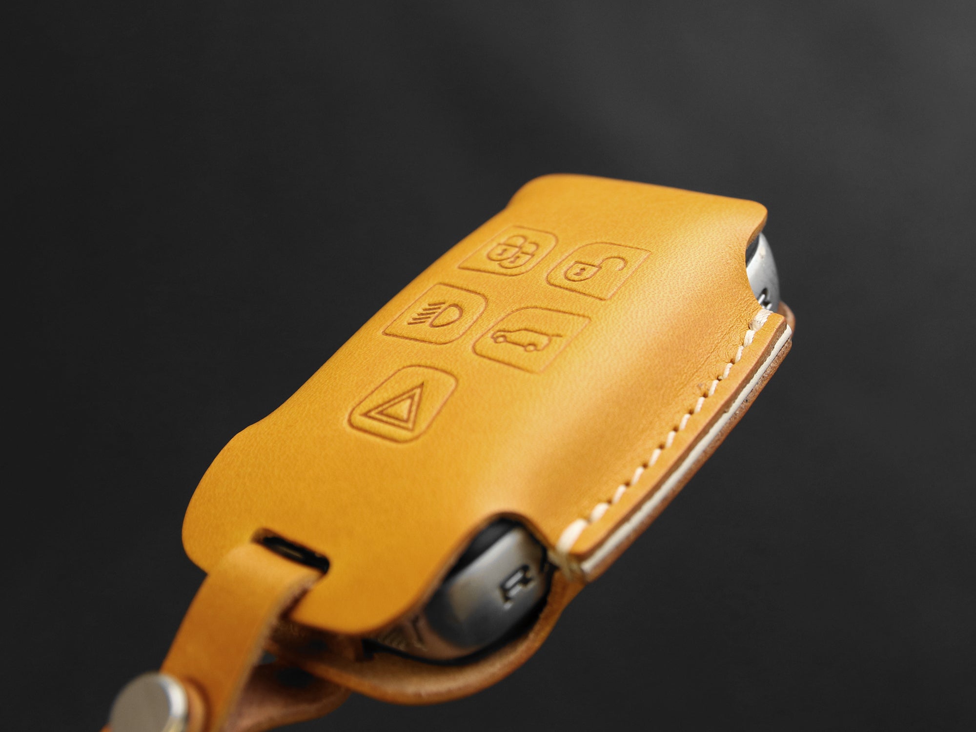Land Rover Series [3] Leather Key Fob Cover - Range Rover Sport, Discovery 4 - Italian Veg-Tanned Leather
