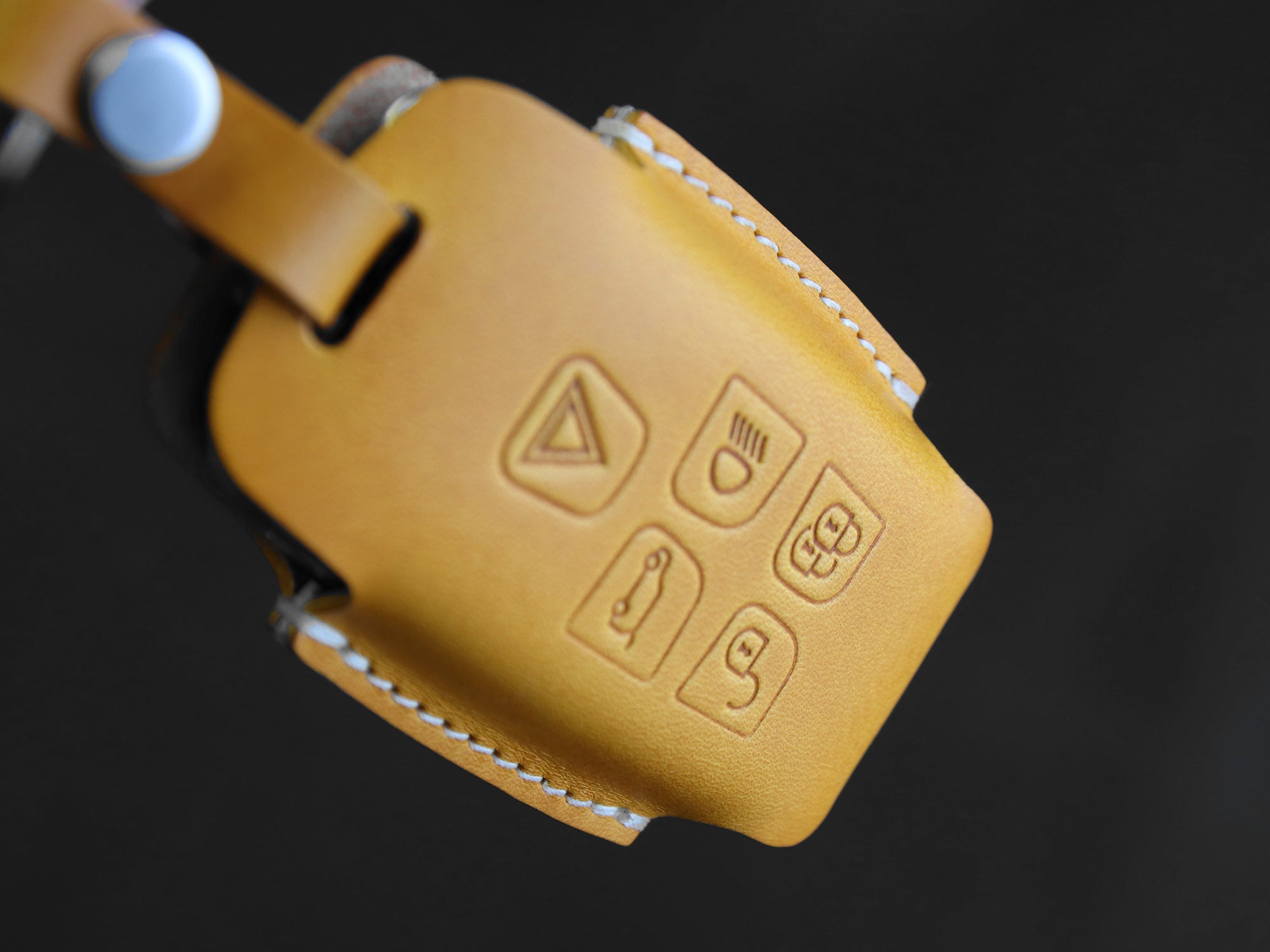 Land Rover Series [3] Leather Key Fob Cover - Range Rover Sport, Discovery 4 - Italian Veg-Tanned Leather