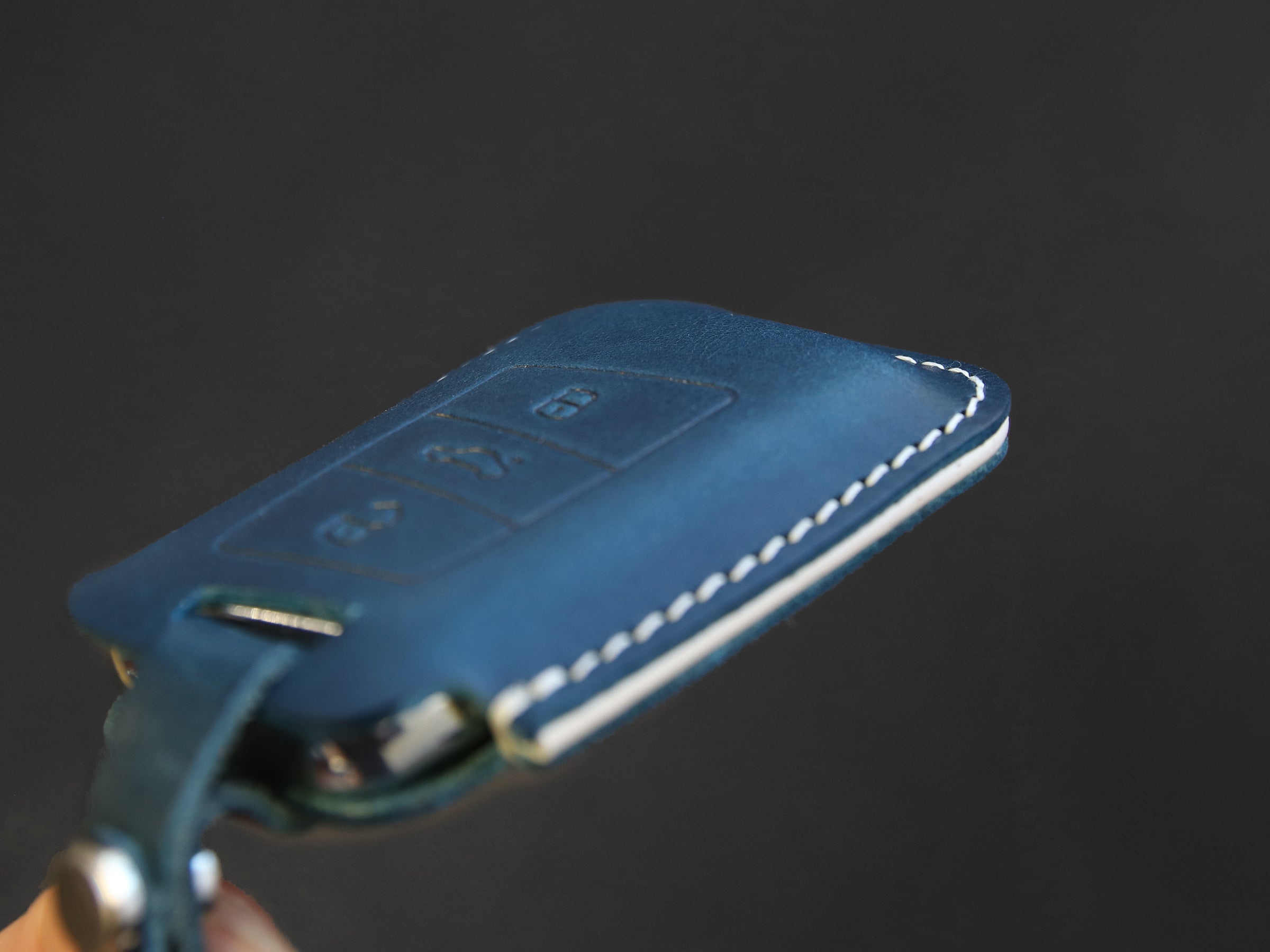 Volkswagen [2A-3B] Key fob Cover -Tiguan, Passat, Jetta / Skoda Superb, A7 - Italian Veg-Tanned Leather