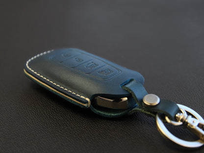 Hyundai [1-4] Key fob Cover - Kona Azera Grandeur IG- Italian Veg-Tanned Leather - 4 buttons