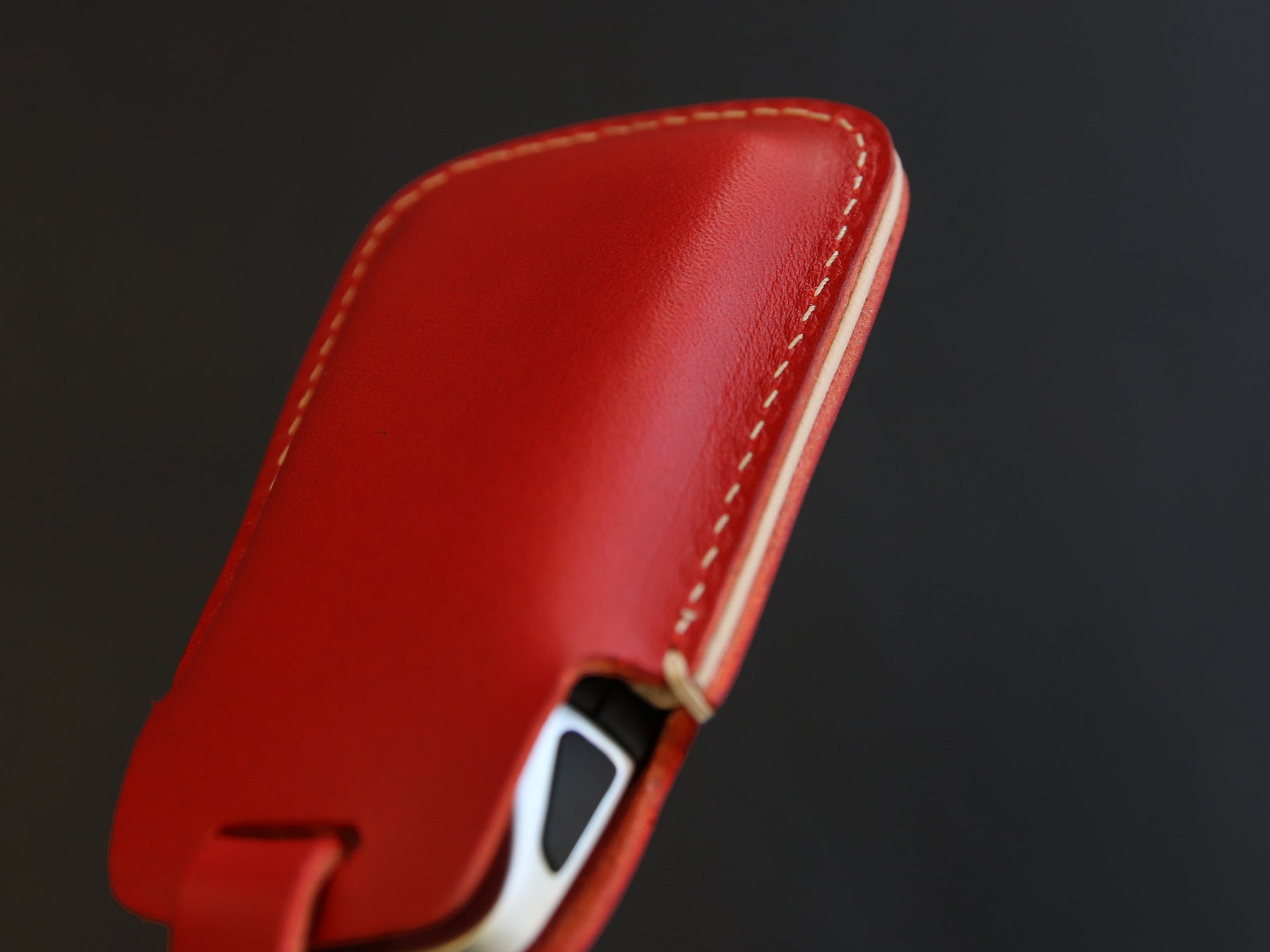 Audi Series [2] Key Fob Leather Case Fits A4 Q7 Q5 TT A3 A6 SQ5 R8 S5 4 Buttons