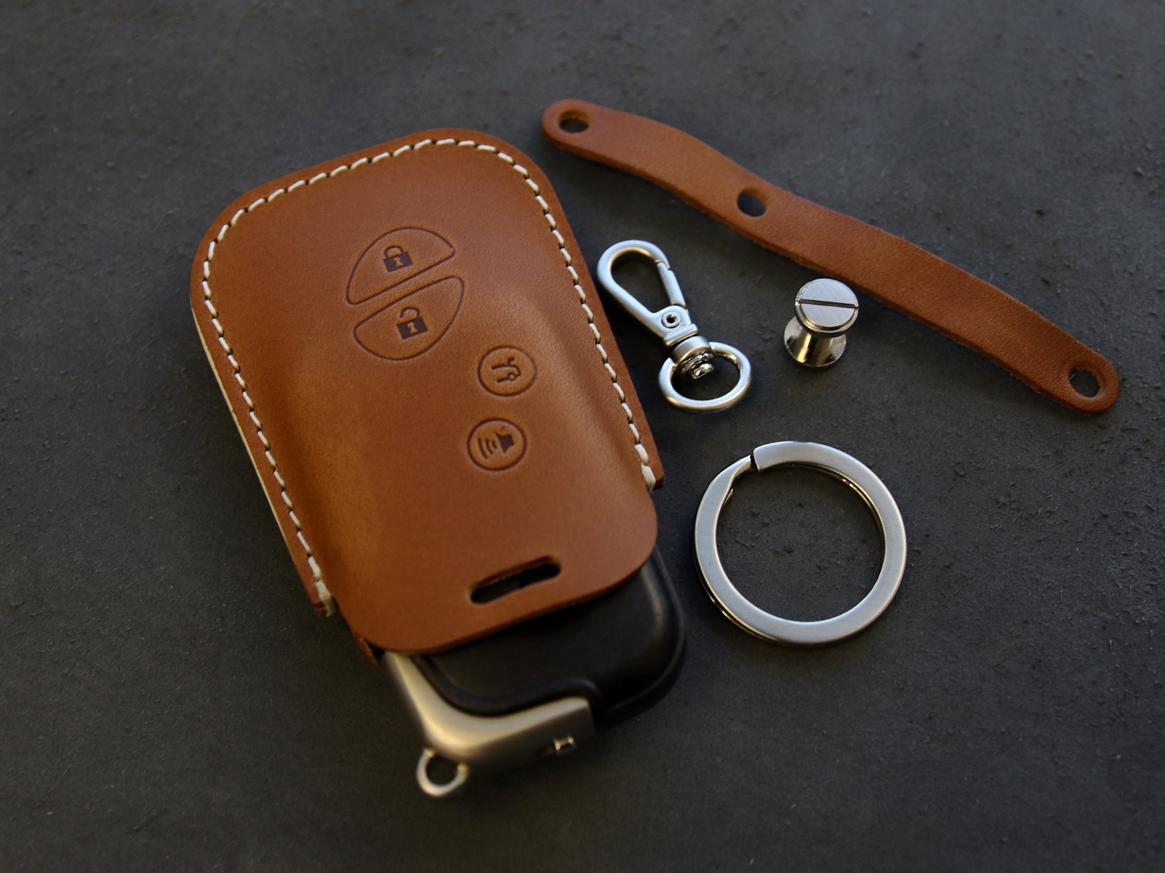 LEXUS Series [3] Key fob Cover -RX350 IS250 GS300 GX460 GS460 IS350 IS-C IS-F LS600h ES350 - Italian Veg-Tanned Leather