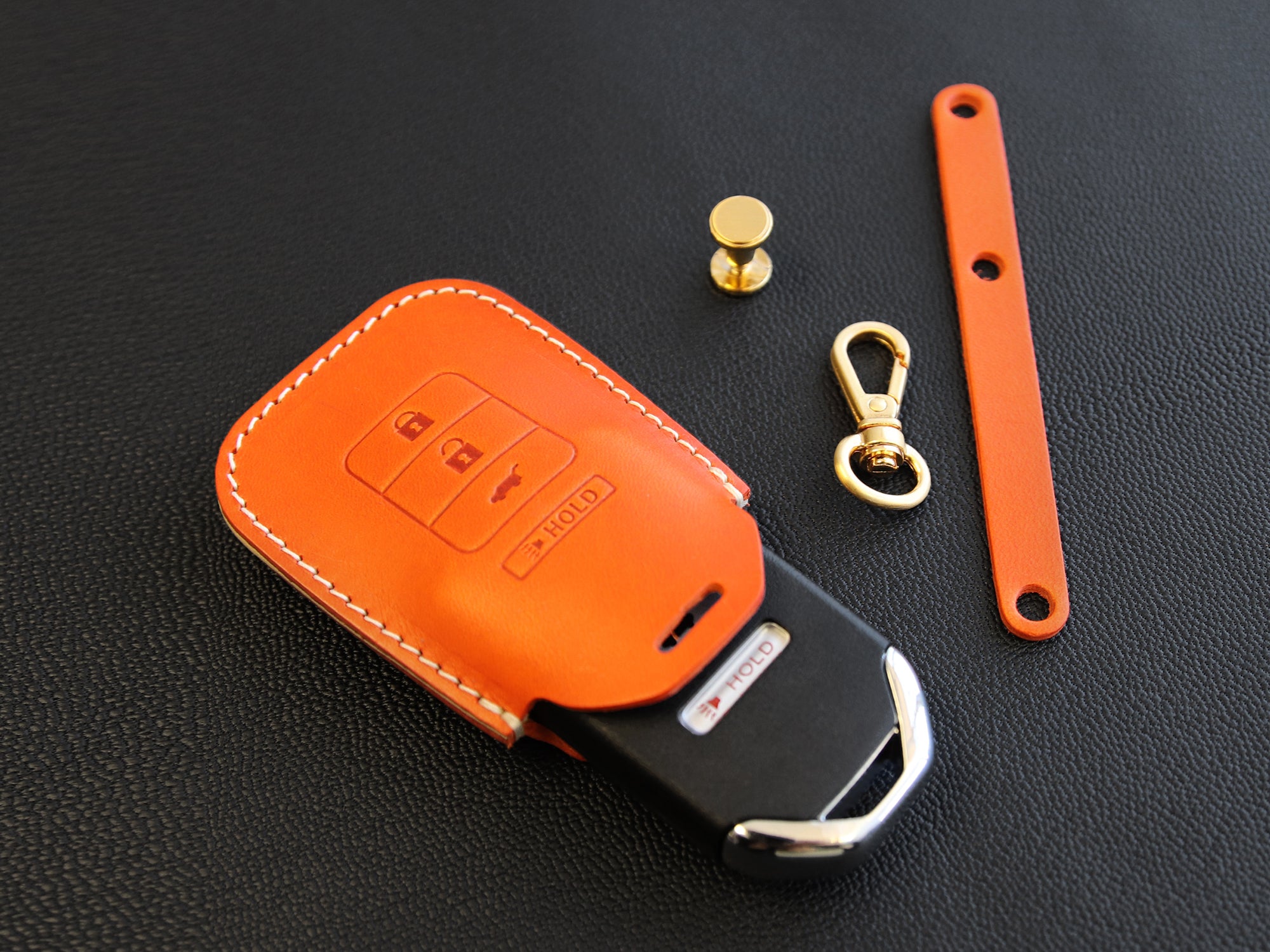 Honda [1-4] Key Fob Leather Case Fits Accord Civic Ridgeline HRV Accord CR-V Insight Pilot