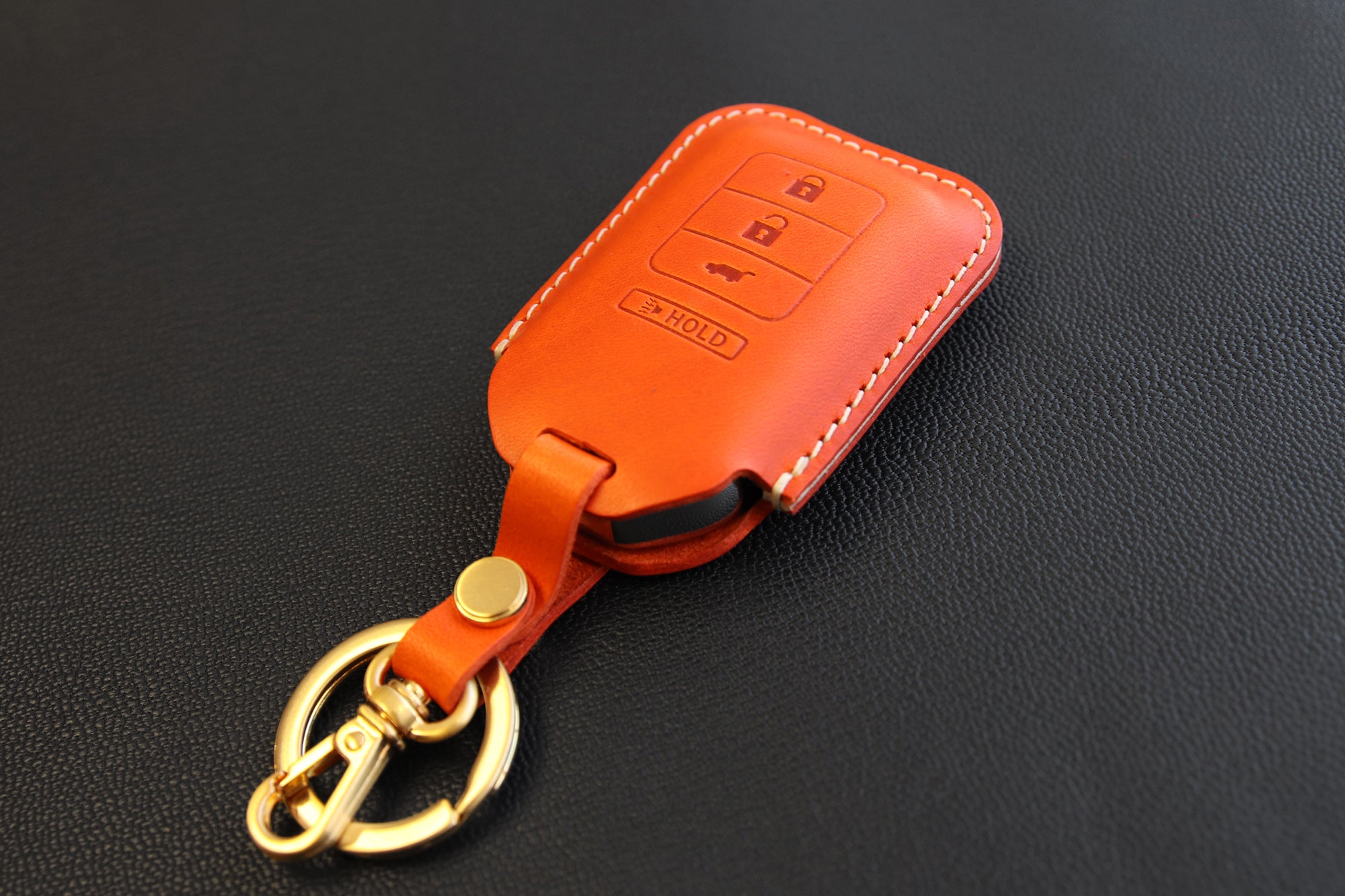Honda [1-4] Key Fob Leather Case Fits Accord Civic Ridgeline HRV Accord CR-V Insight Pilot