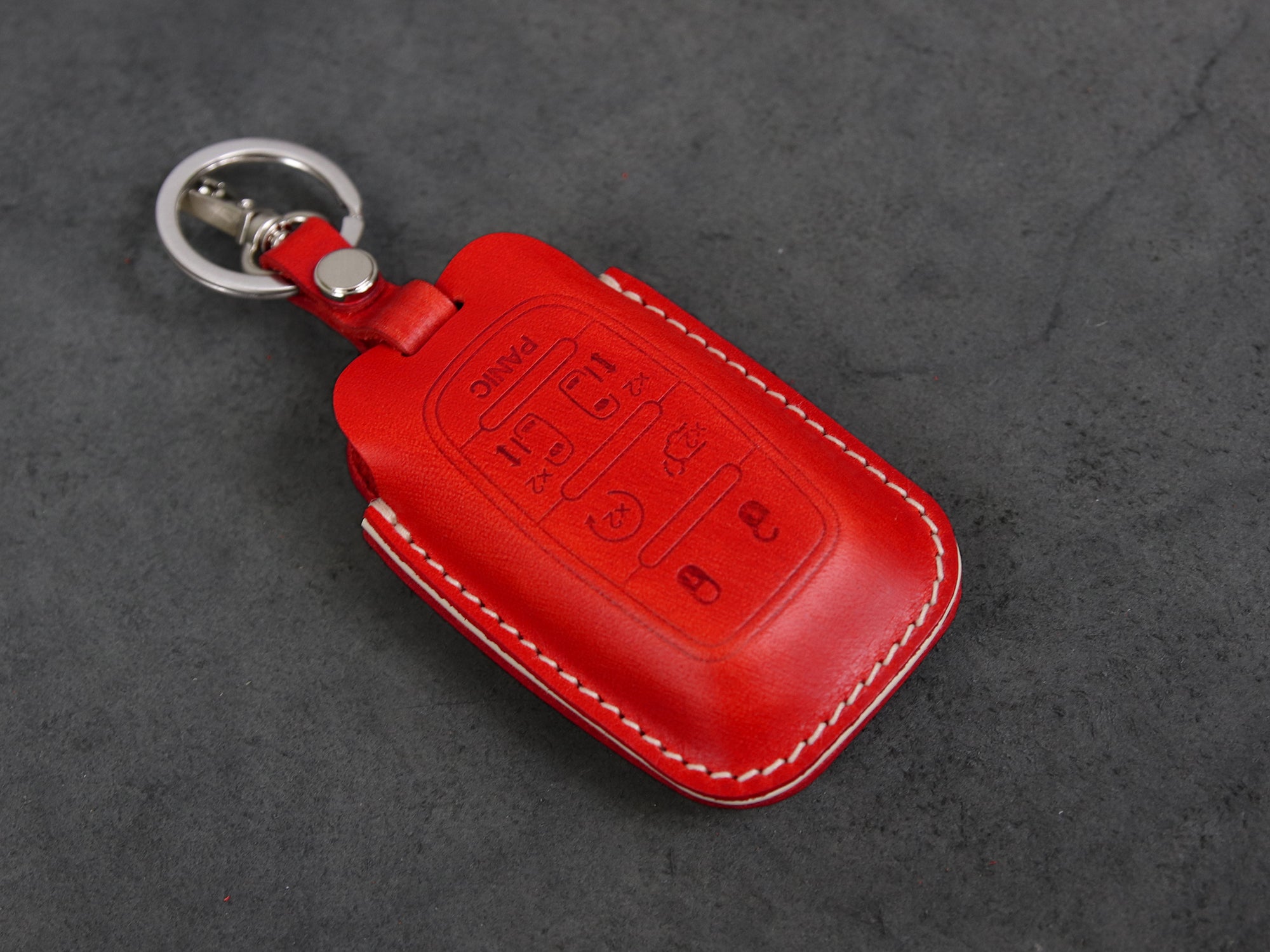 Chrysler [01-6B] Key Cover Leather Case - Pacifica - 6 Buttons