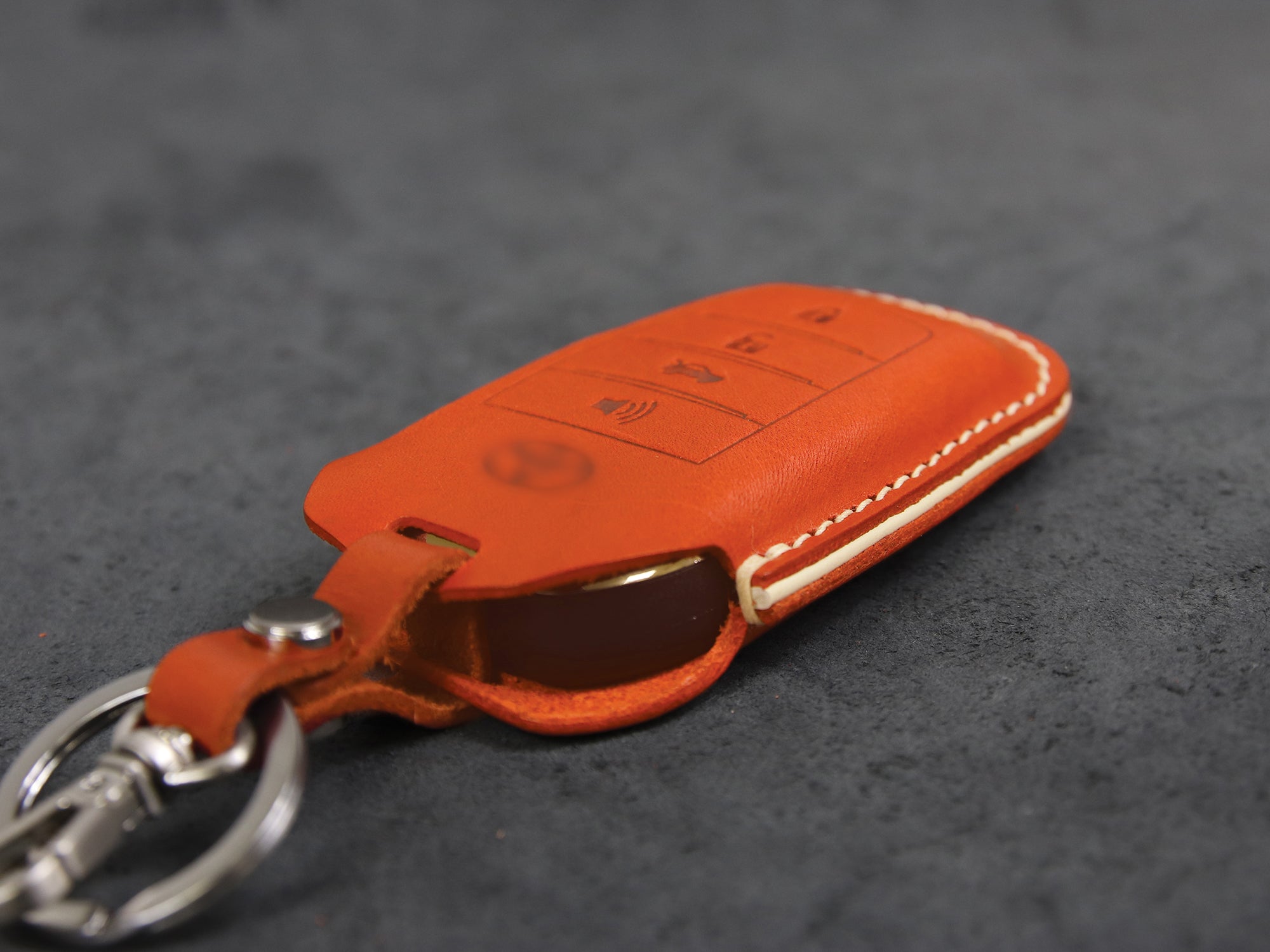 Toyota [3] Leather Key Case - Highlander, Avalon, Crown, Land Cruiser, Tundra, Camry, Corolla, RAV4 4 Buttons Cover -Italian Leather