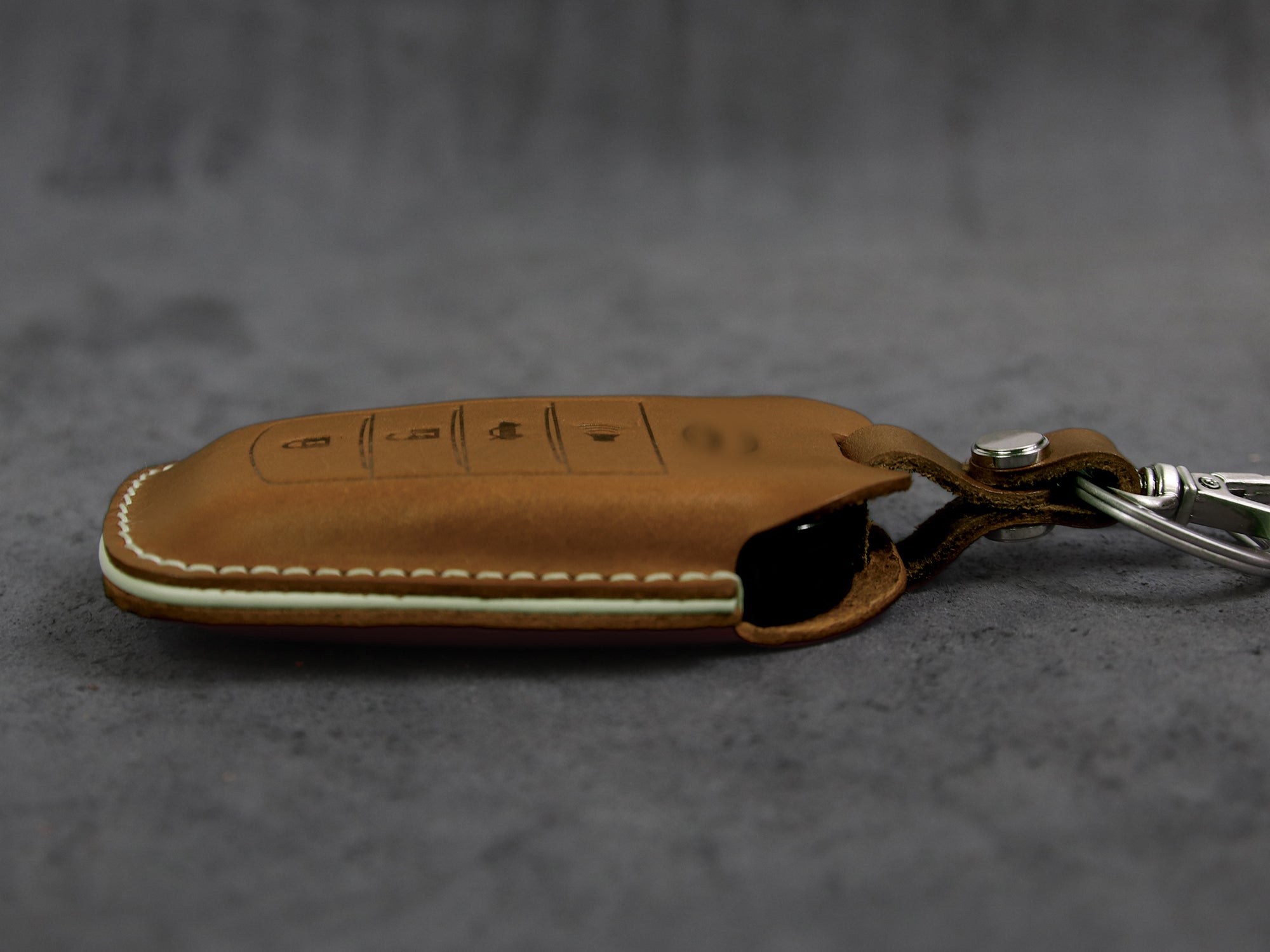 Toyota [3] Leather Key Case - Highlander, Avalon, Crown, Land Cruiser, Tundra, Camry, Corolla, RAV4 4 Buttons Cover -Italian Leather