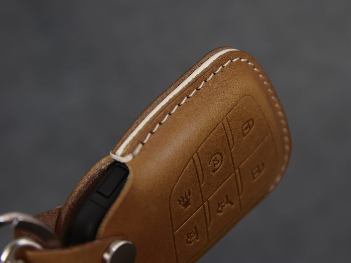 Chevrolet / GMC [4-6]  Key Fob Cover Fits Tahoe, Suburban / Yukon  - Italian Veg-Tanned Leather -6 Buttons