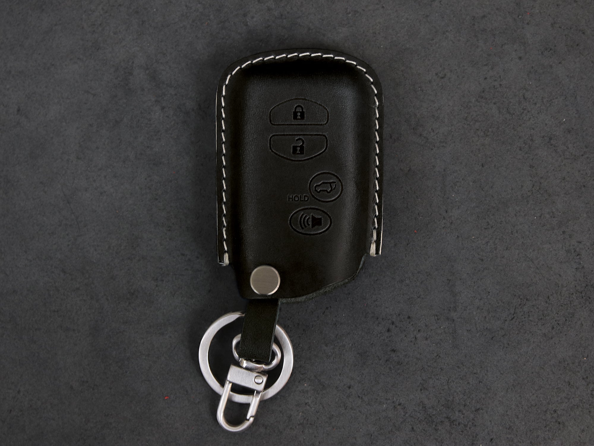 Toyota [2A-4] Leather Key Case for - Camry / Highlander / RAV4 / Avalon, 4 Buttons Cover -Italian Leather