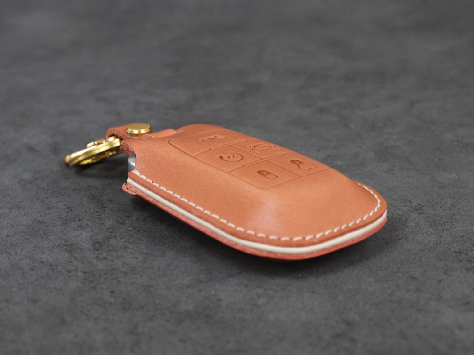 RAM [1A] Key Fob Cover fits 2500, 3500, 4500, 5500 - Italian Veg-Tanned Leather - 4/5 Buttons - Tailgate, Remote Start