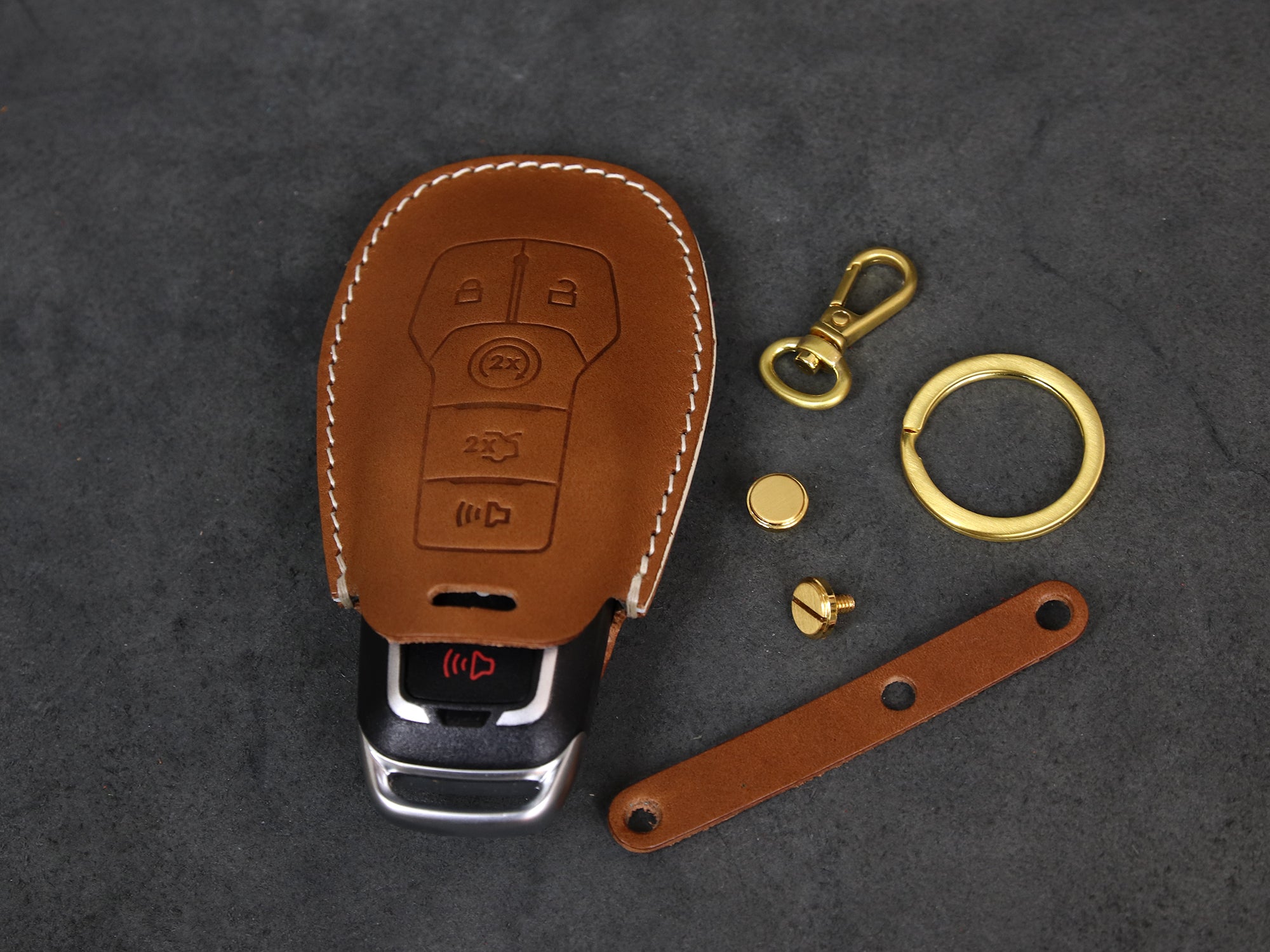 Lincoln / Ford [1-5] Leather Key Cover for MKC MKX MKZ Explorer Taurus F-150