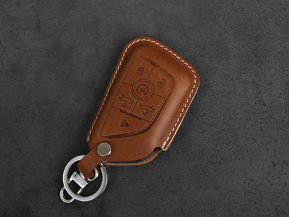 Chevy Corvette [1] Key Fob Leather Case - Italian Veg-Tanned Leather