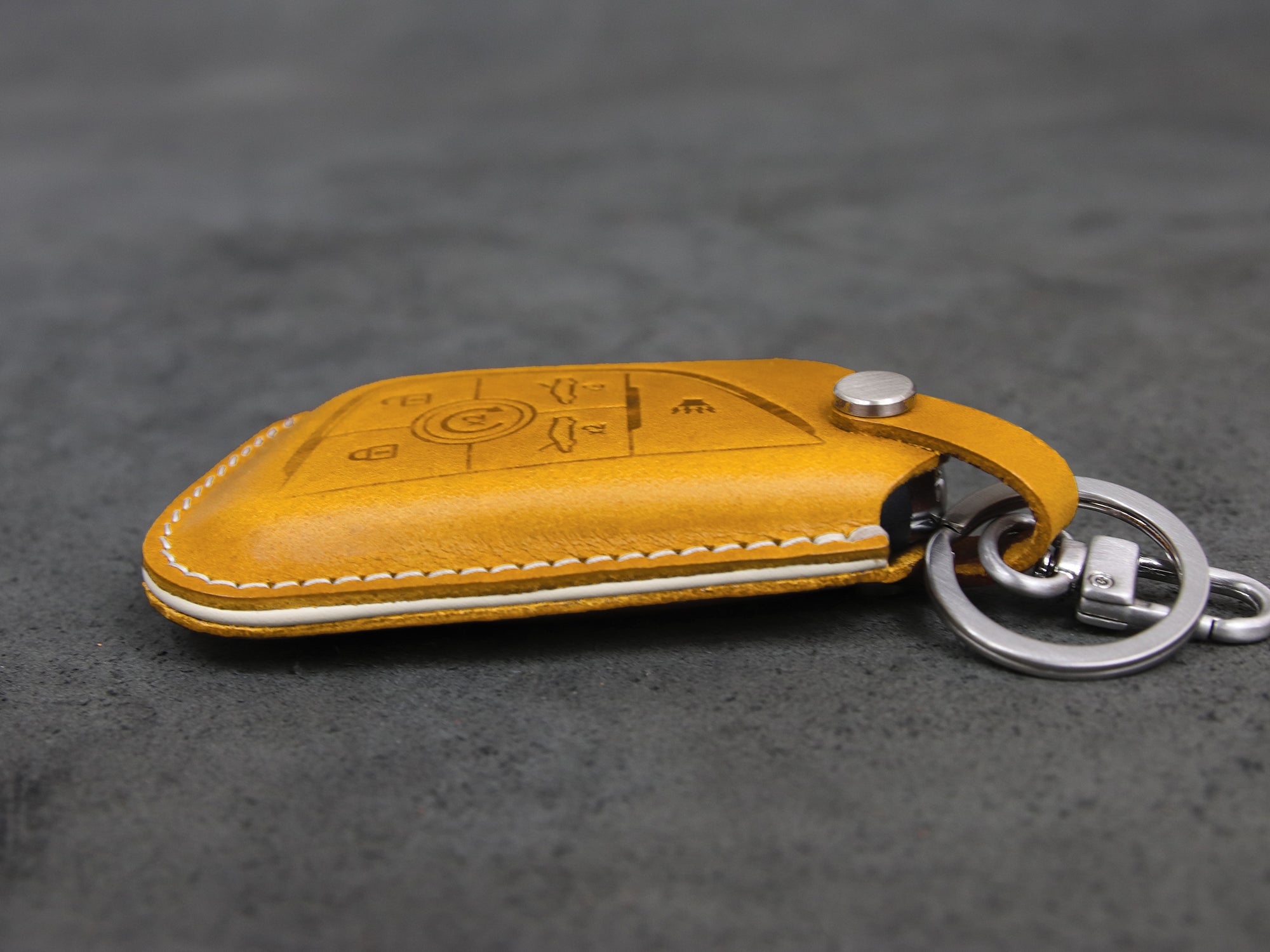 Chevy Corvette [1] Key Fob Leather Case - Italian Veg-Tanned Leather