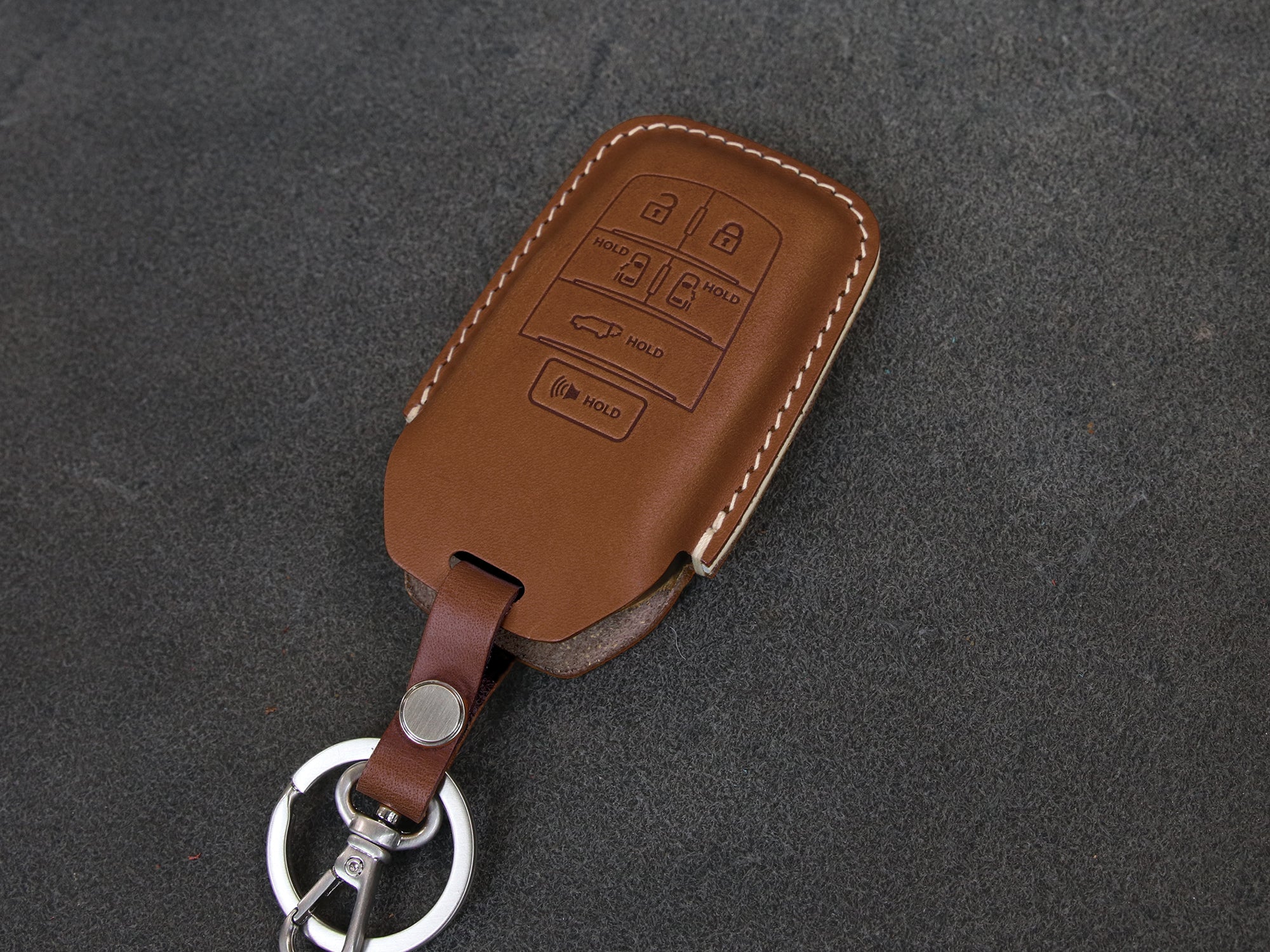 TOYOTA [3-6] SIENNA Leather Key Case -6 Buttons -Italian Premium Veg-Tanned Leather