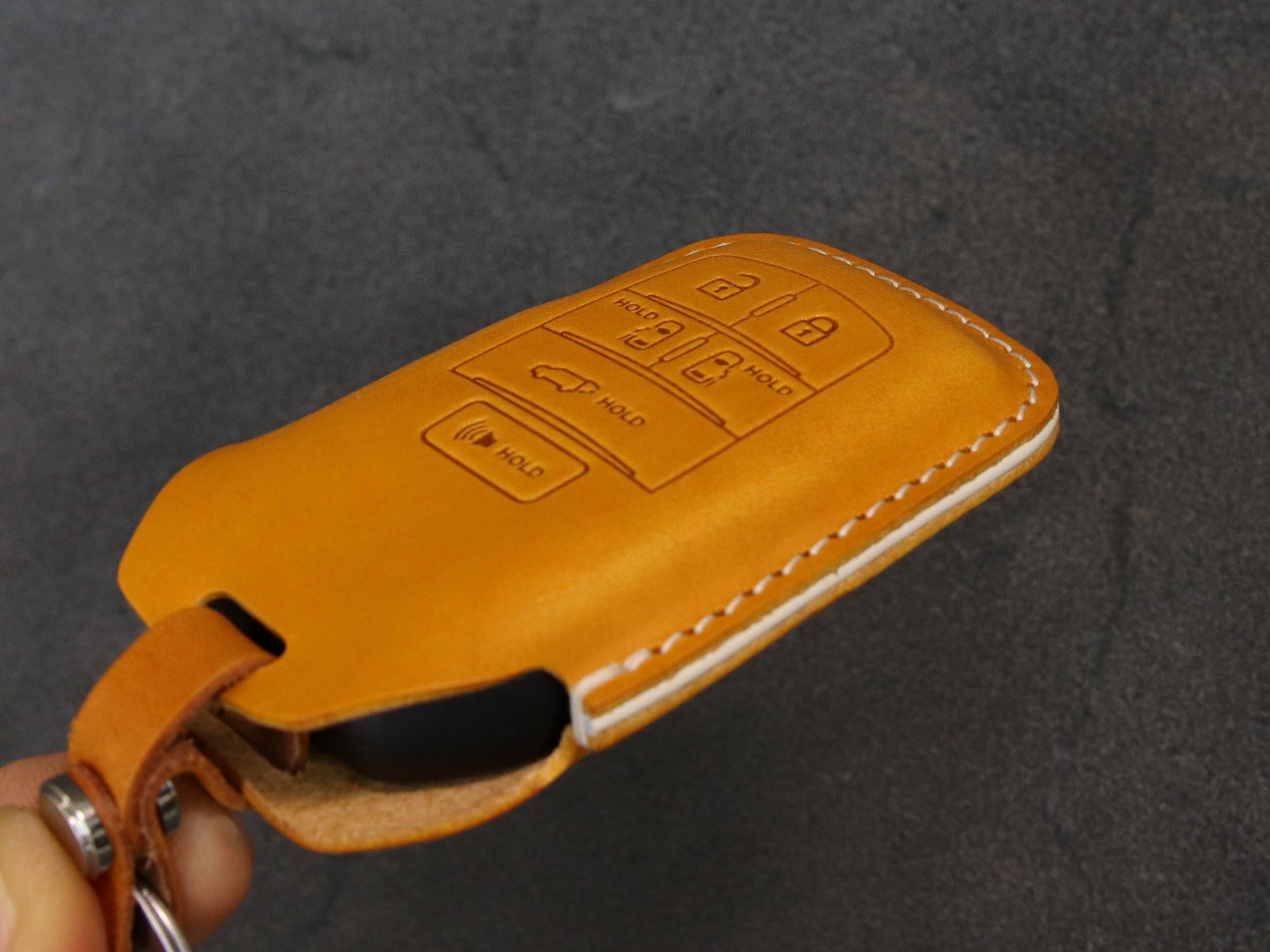 TOYOTA [3-6] SIENNA Leather Key Case -6 Buttons -Italian Premium Veg-Tanned Leather