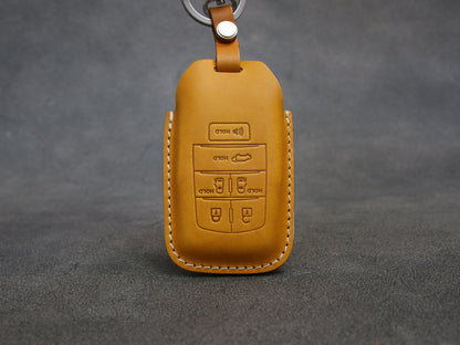 TOYOTA [3-6] SIENNA Leather Key Case -6 Buttons -Italian Premium Veg-Tanned Leather