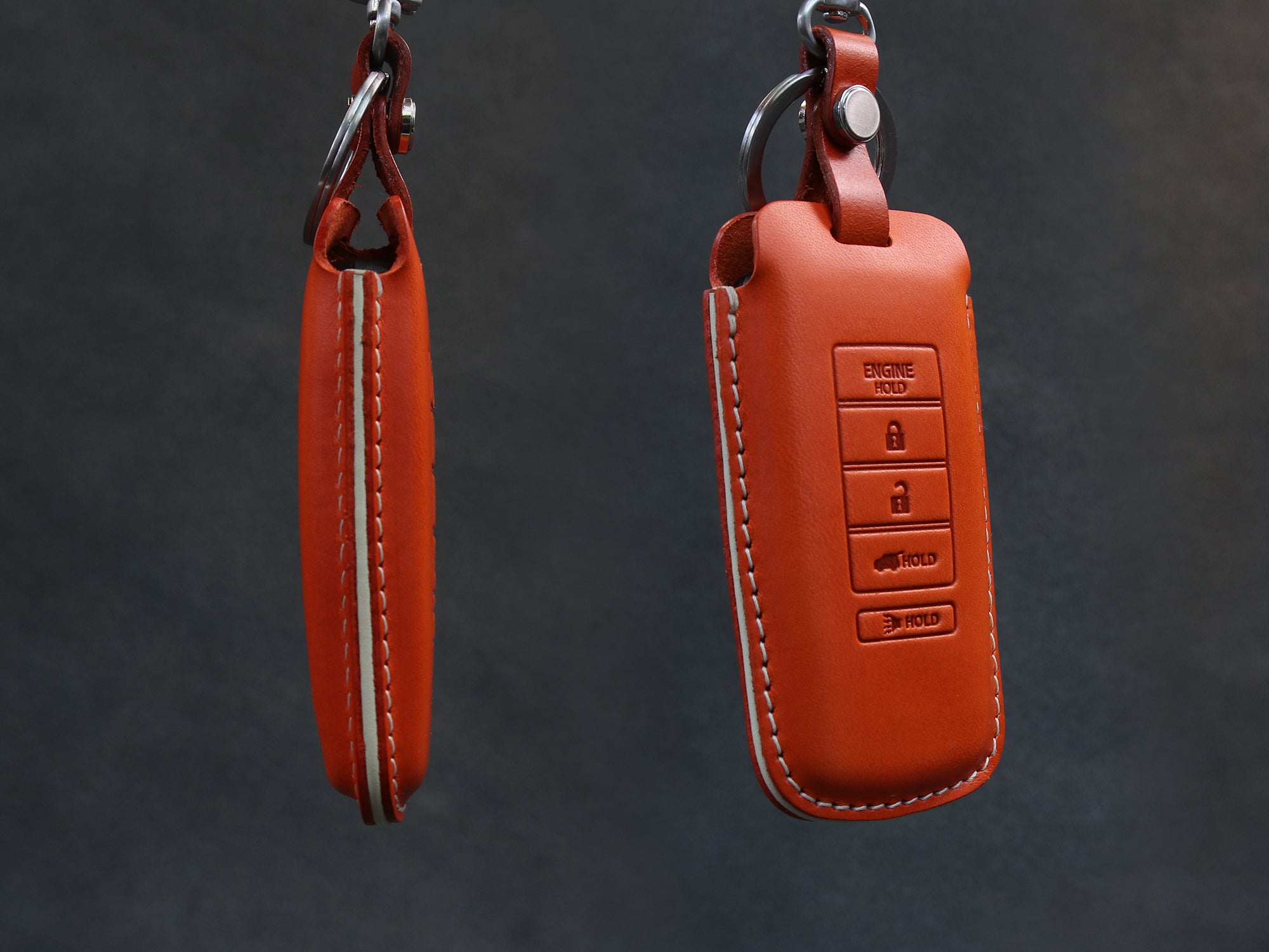 Acura [2] Series Key Fob Leather Case - TLX RLX CDX5 RDX MDX - Handcrafted in USA - Personalized Stamp