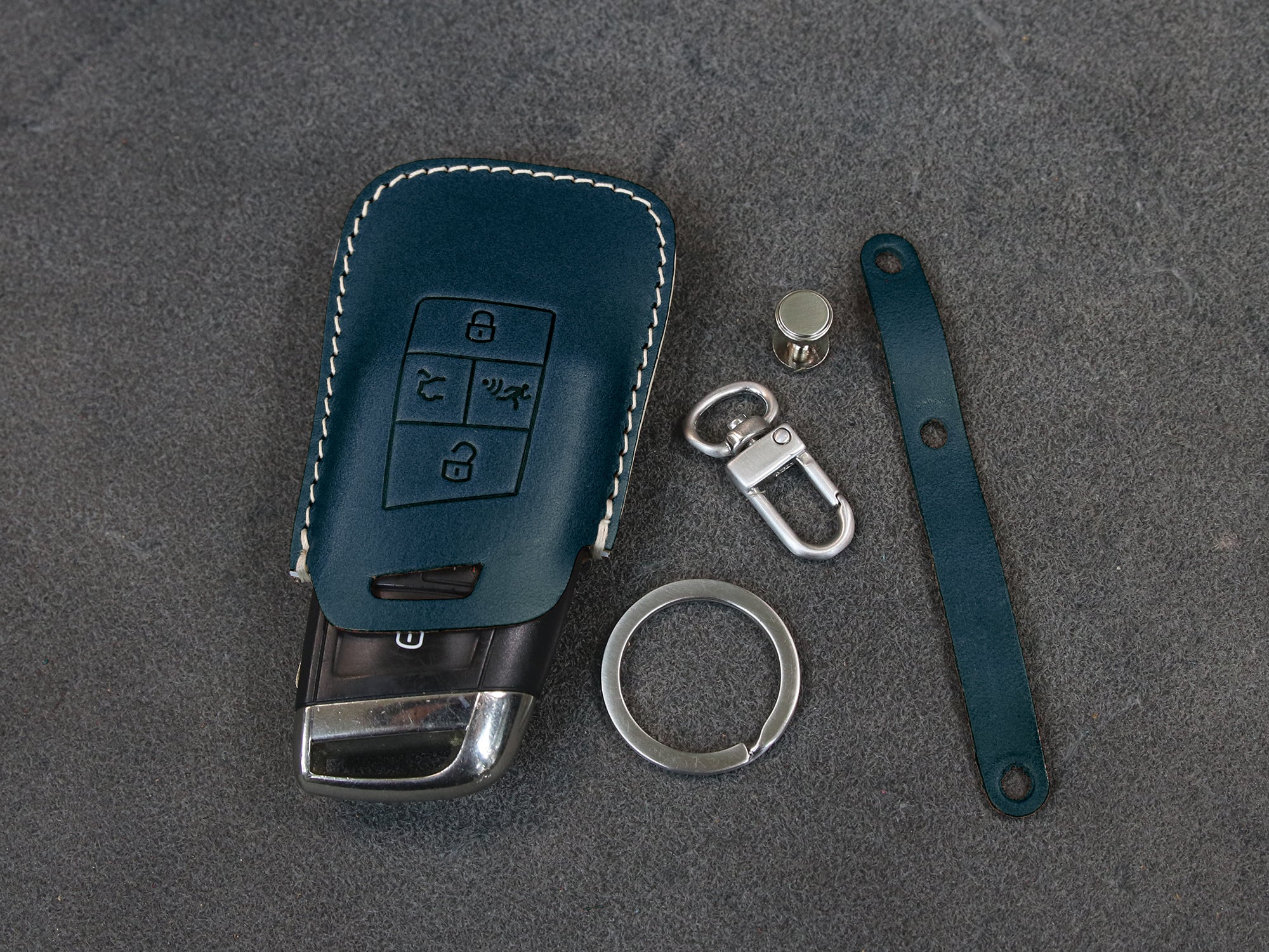 Volkswagen [2-GTI] Leather Key Case - GOLF GTI  - Italian Veg-Tanned Leather