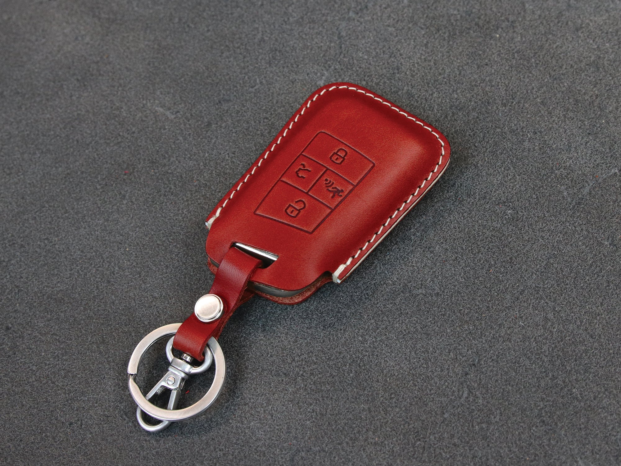 Volkswagen [2-GTI] Leather Key Case - GOLF GTI  - Italian Veg-Tanned Leather