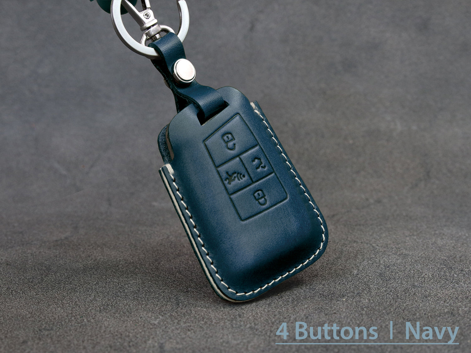 VW Key Fob Leather Case Leather Brut - Main Image