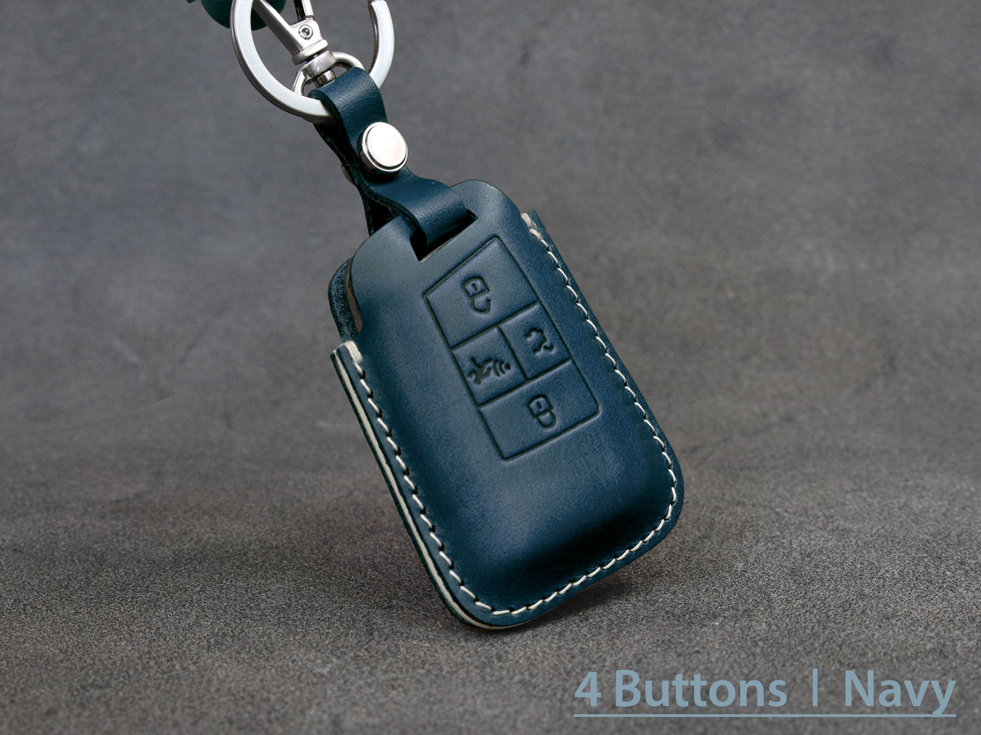 Volkswagen Series [2] Key fob Cover - GOLF, Passat, Tiguan, Skoda, Octavia, Atlas - Italian Veg-Tanned Leather