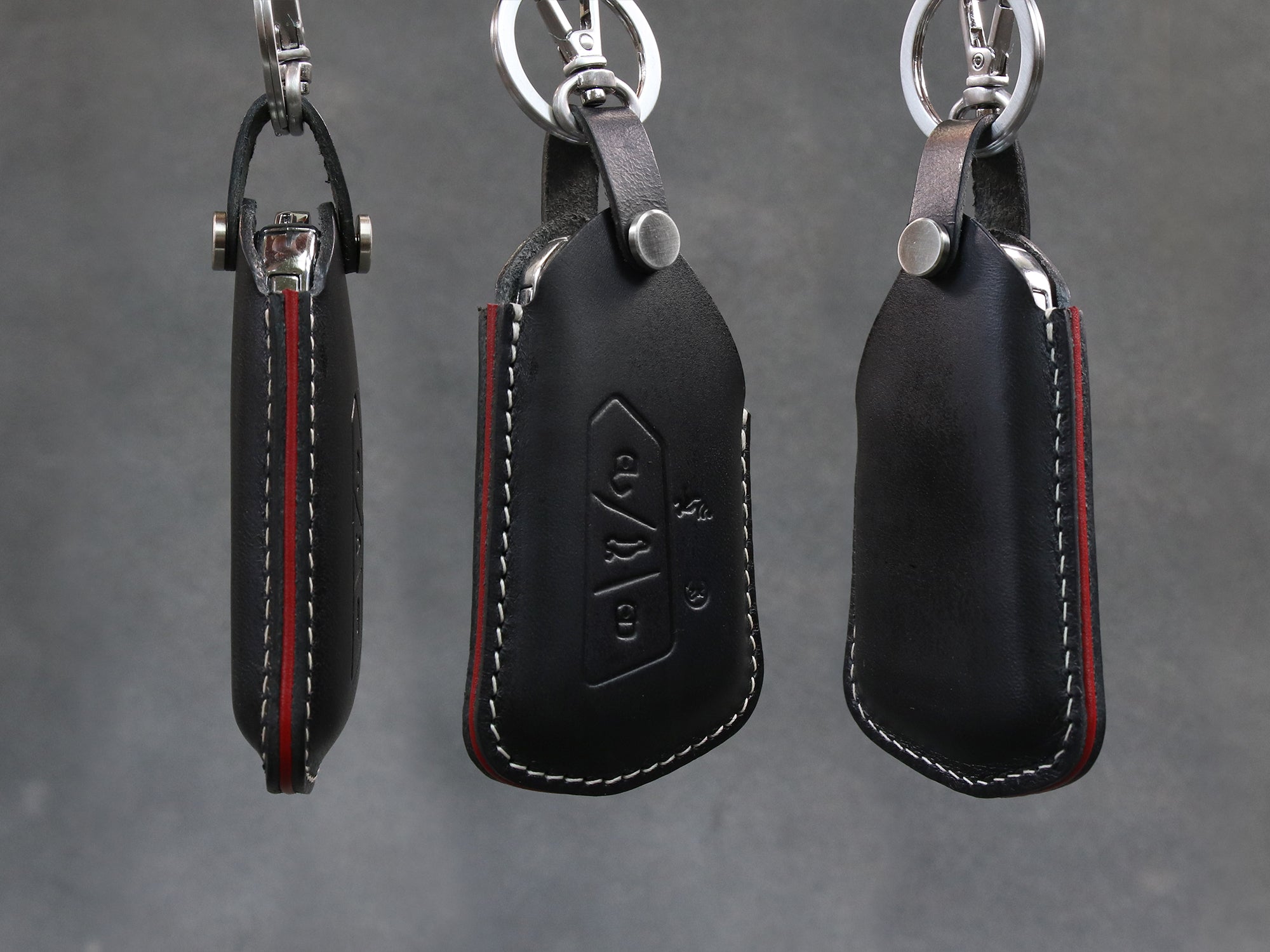 Volkswagen [3-5] Leather Key Case - VW Golf 8 MK8 ID.3 ID.4 - 5 Buttons - Italian Veg-Tanned Leather